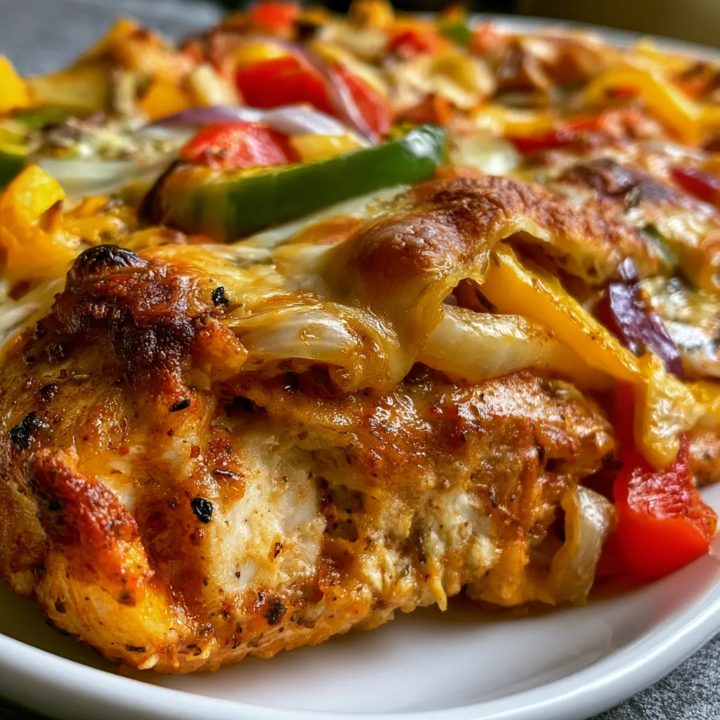 cheesy fajita baked chicken