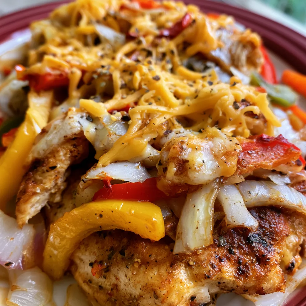 cheesy fajita baked chicken
