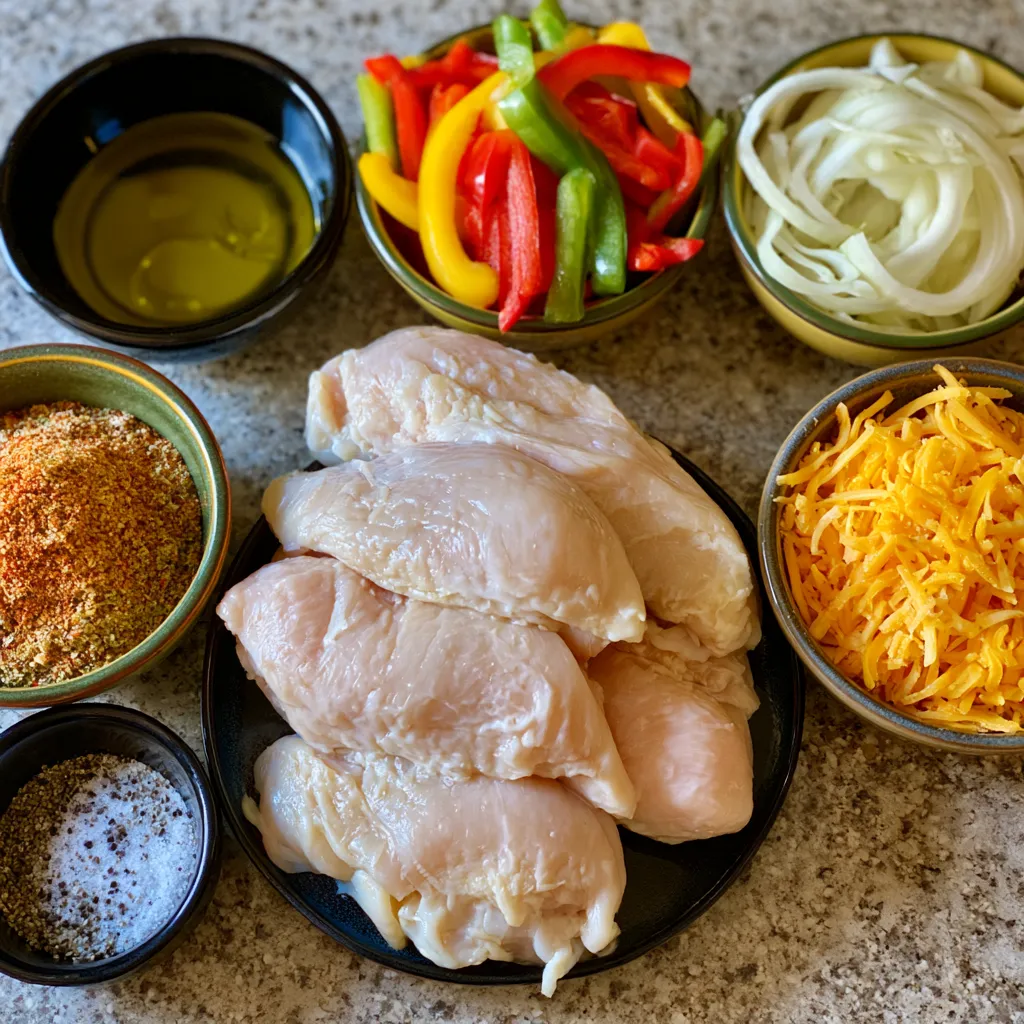 cheesy fajita baked chicken