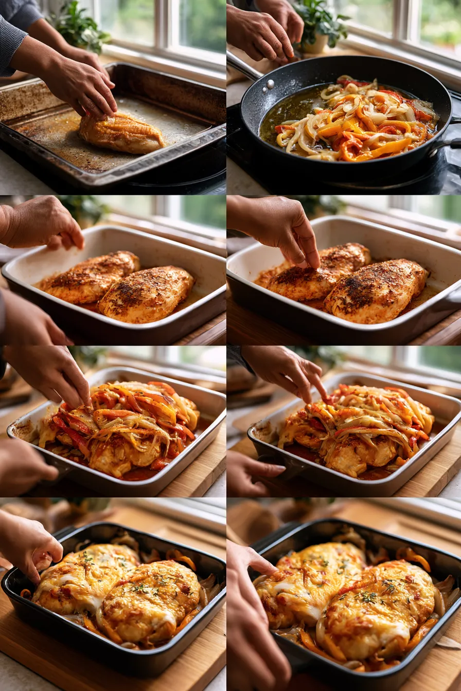 cheesy fajita baked chicken