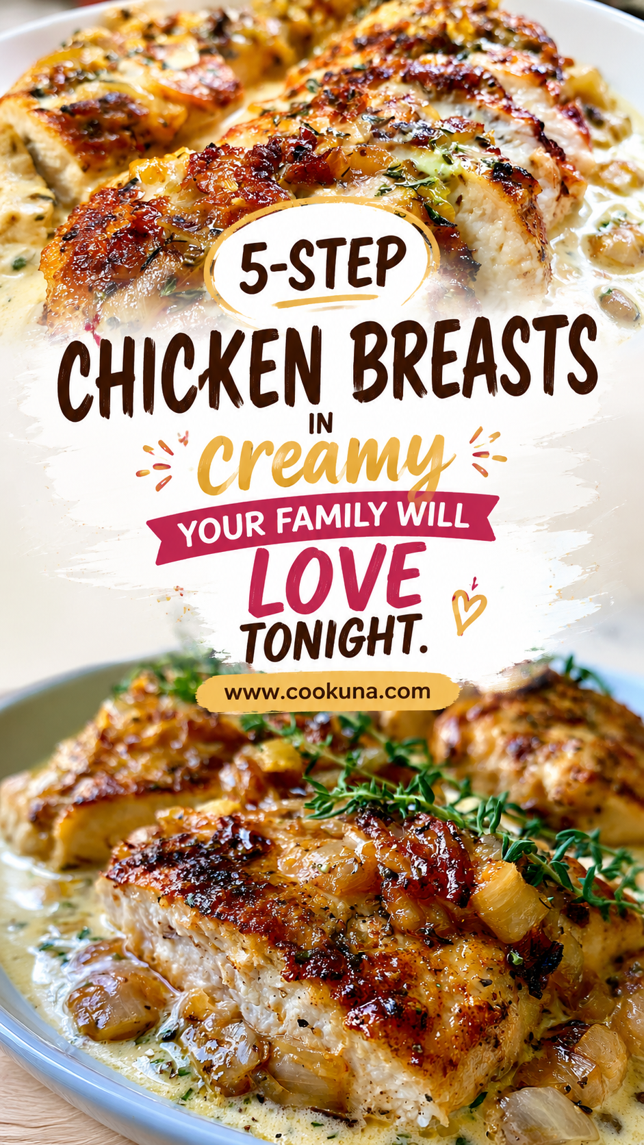 chicken breasts in creamy garlic sauce