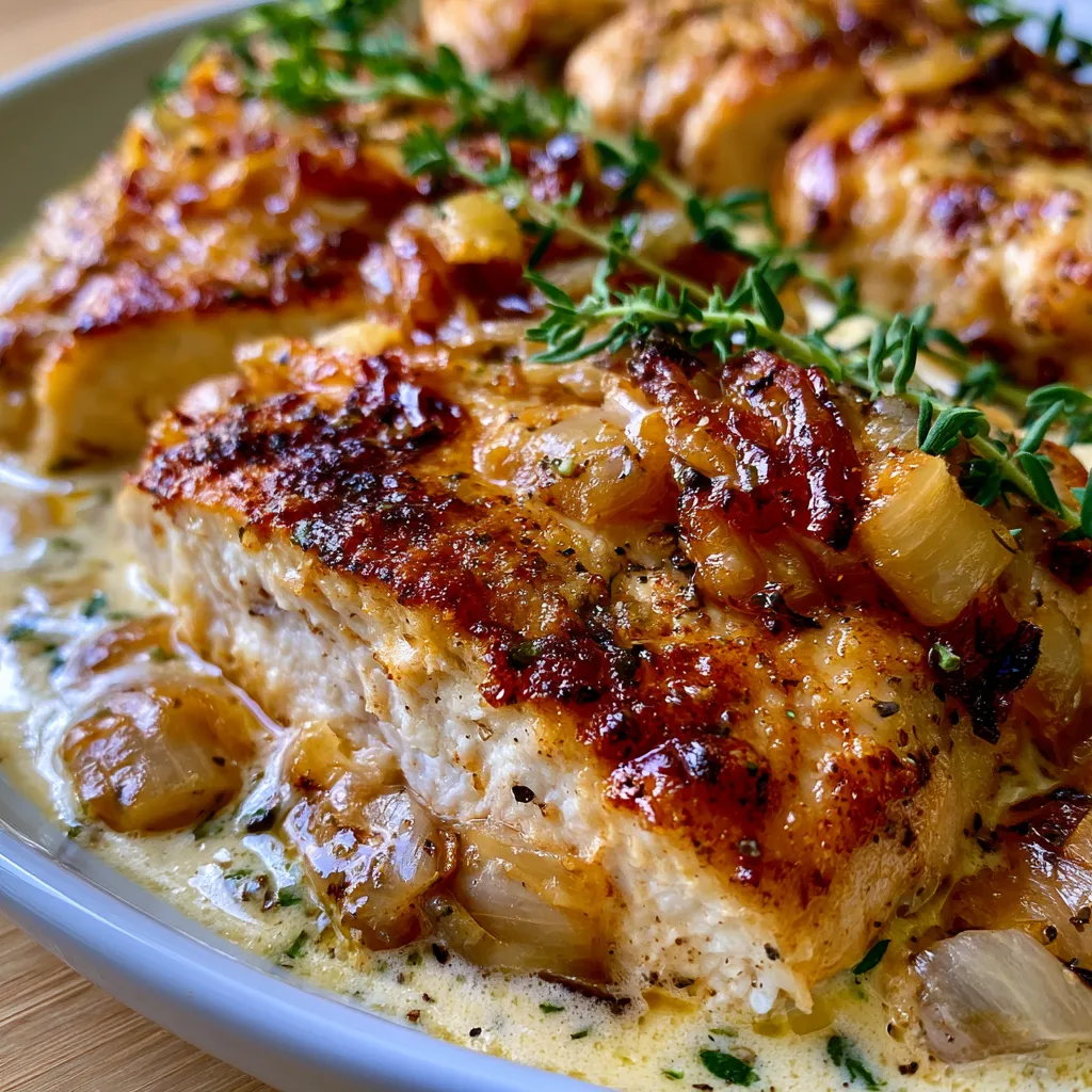 chicken breasts in creamy garlic sauce