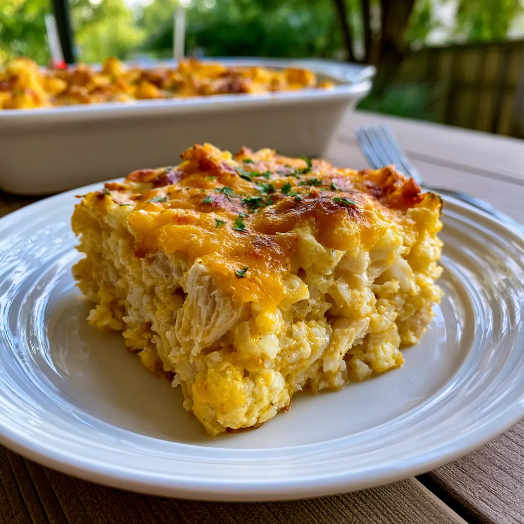 chicken cauliflower rice casserole