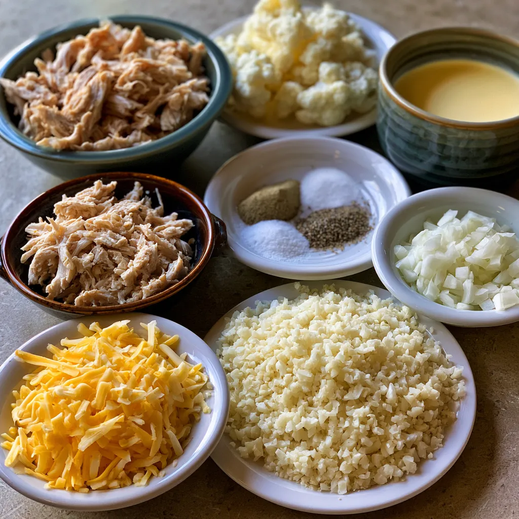 chicken cauliflower rice casserole