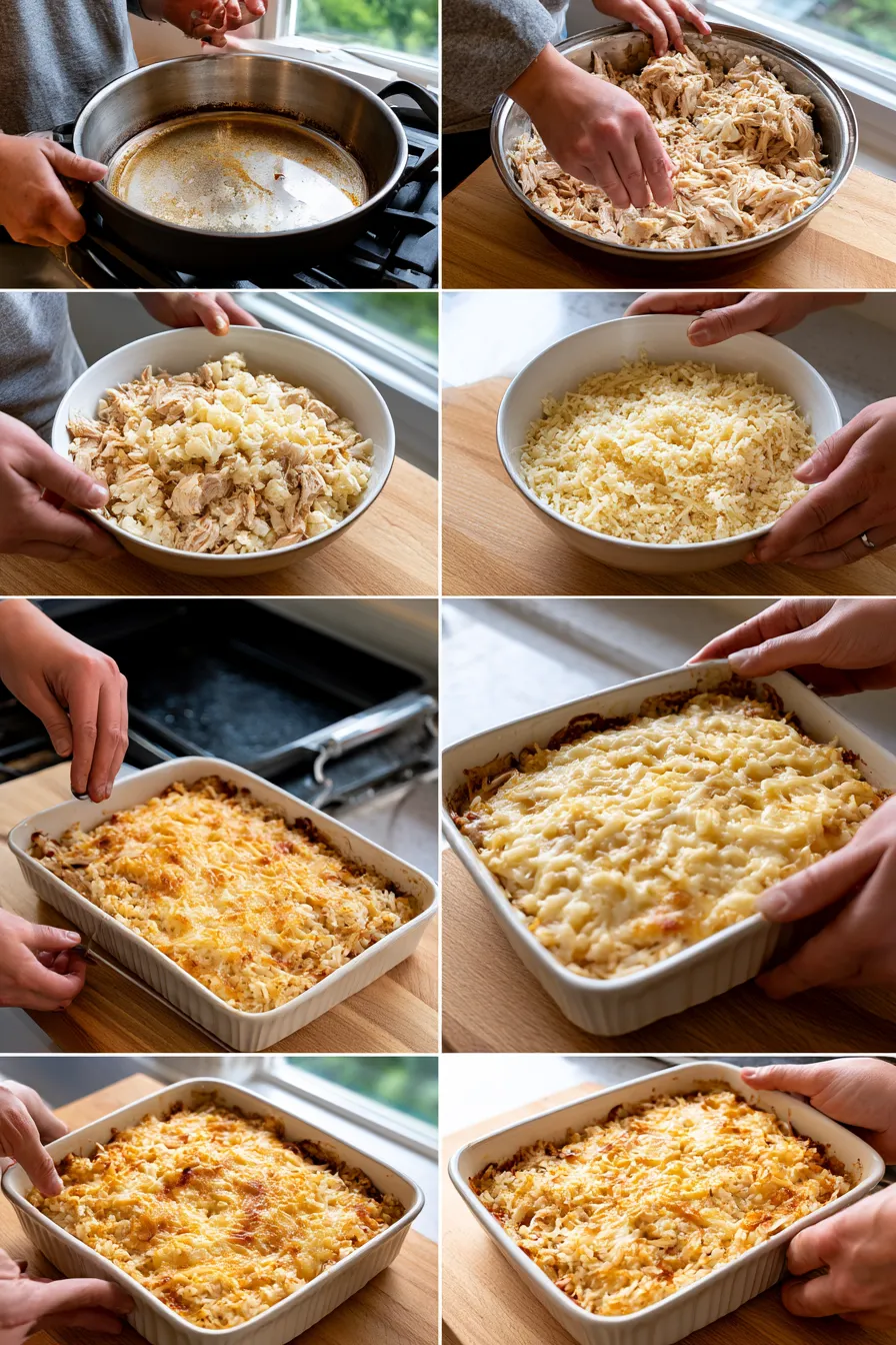 chicken cauliflower rice casserole