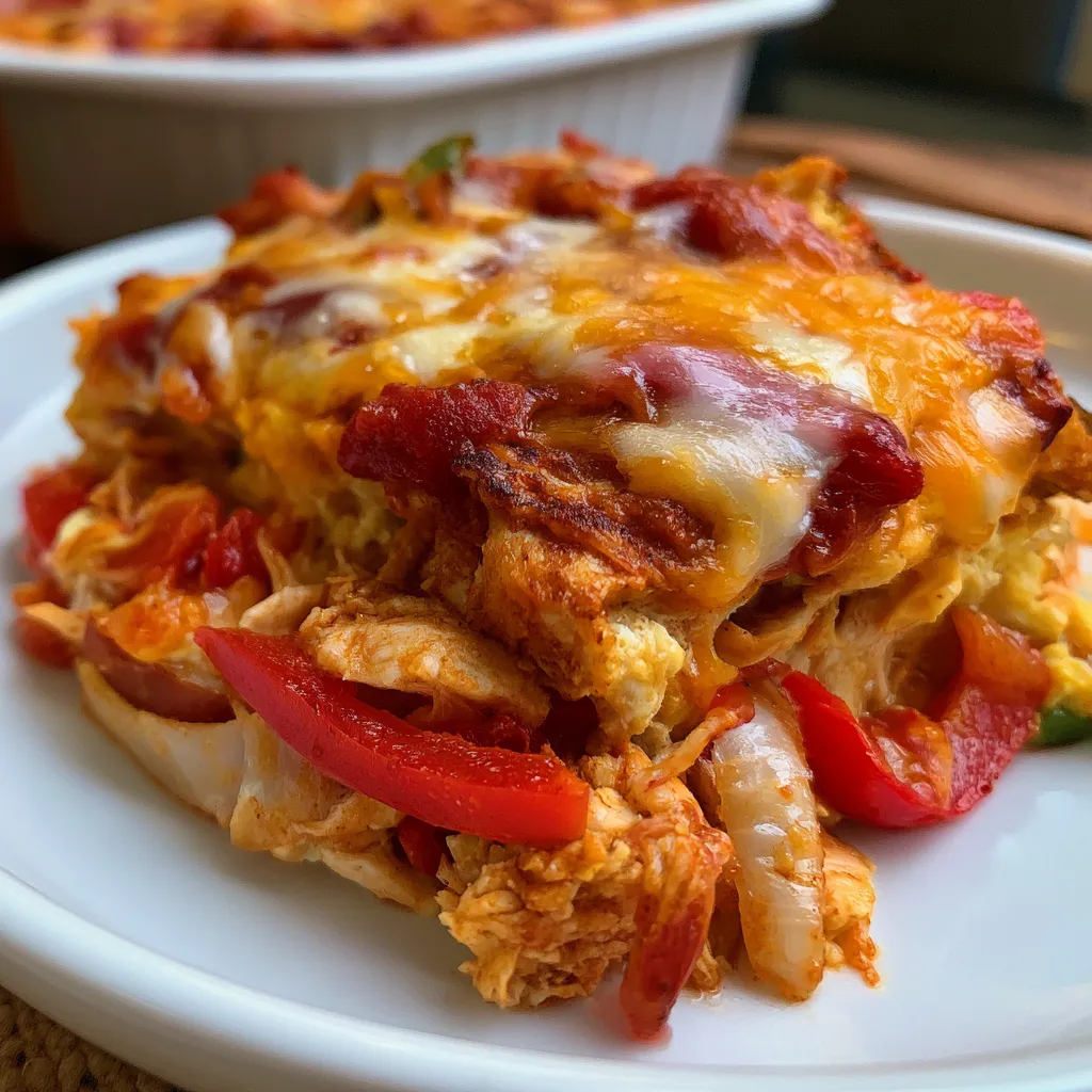 chicken fajita casserole