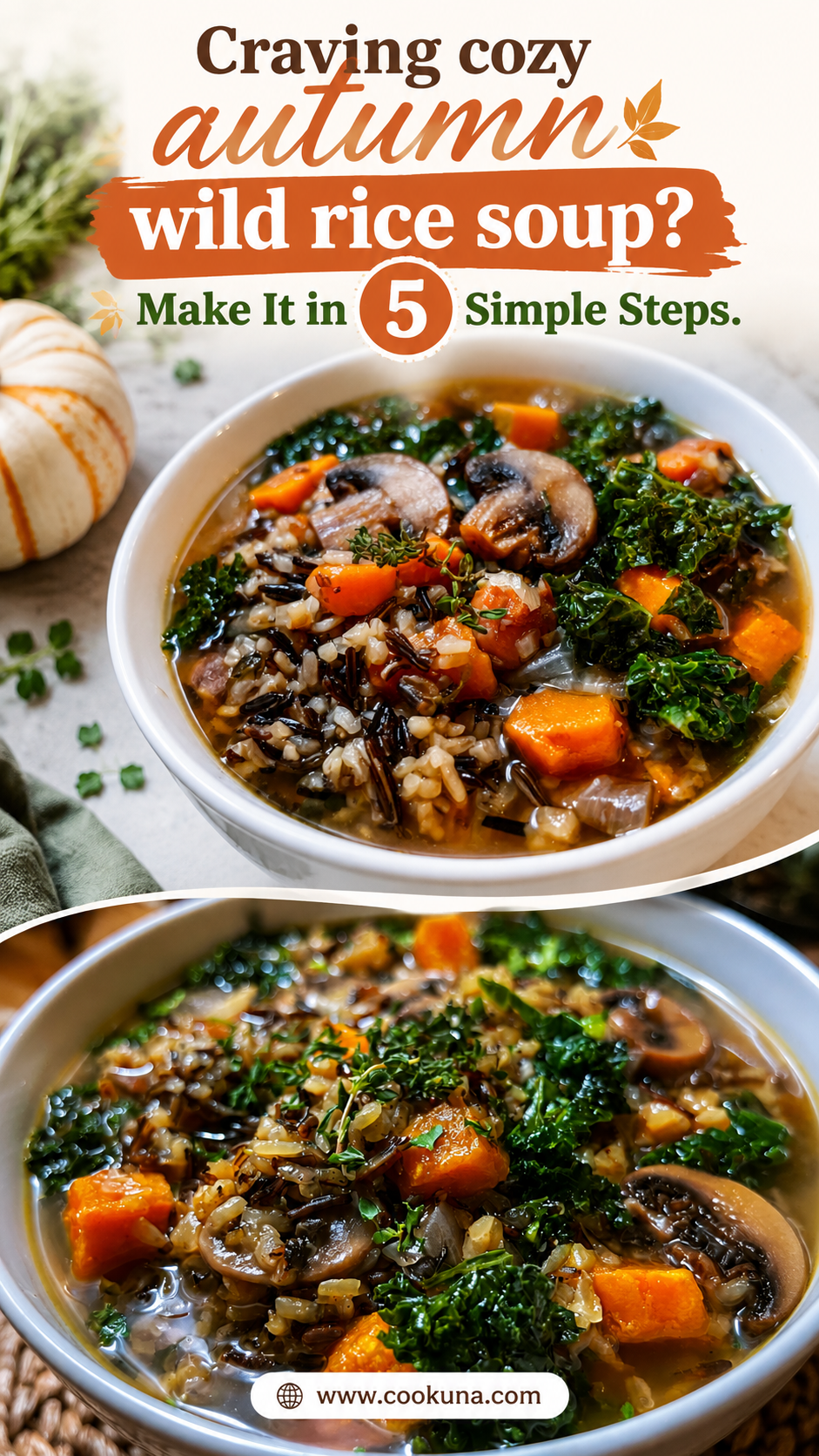 cozy autumn wild rice soup