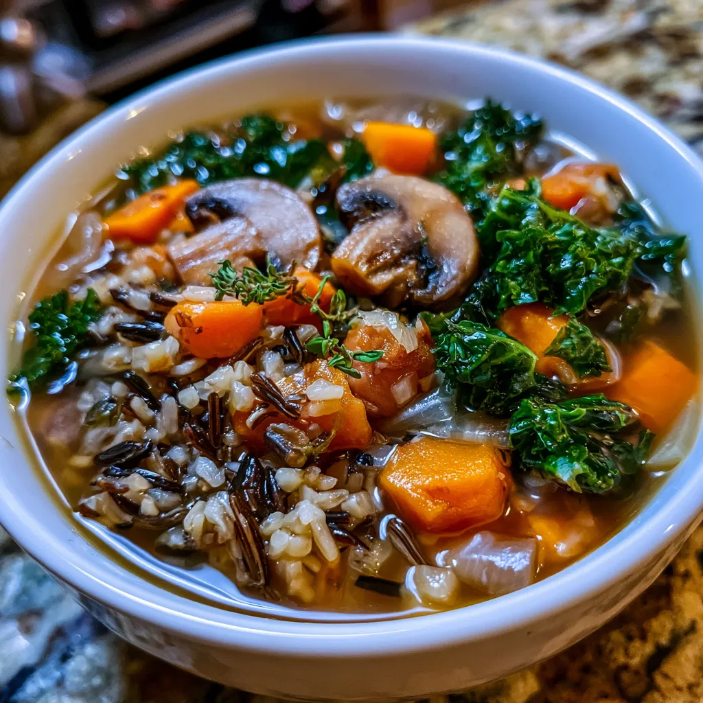 cozy autumn wild rice soup