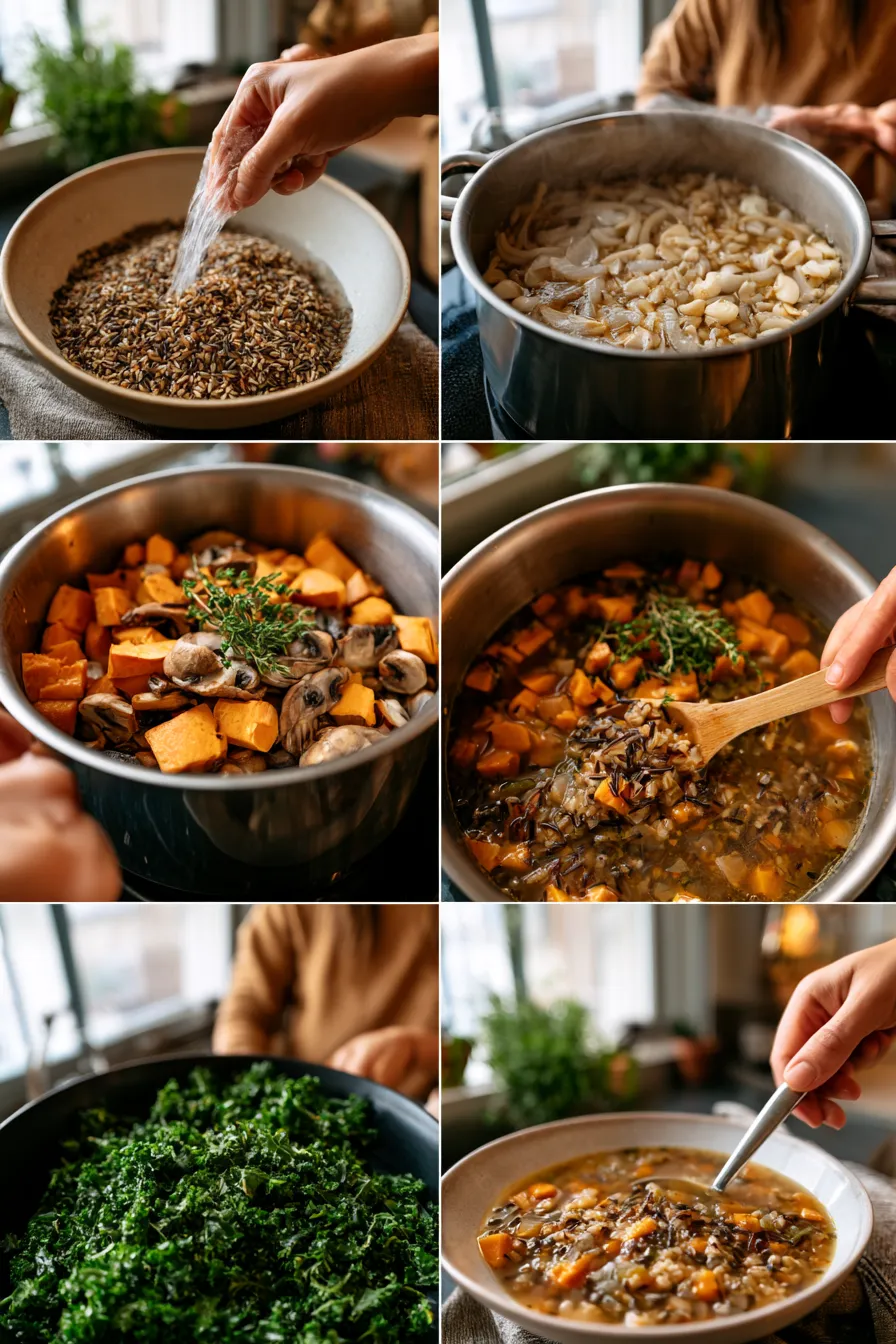 cozy autumn wild rice soup