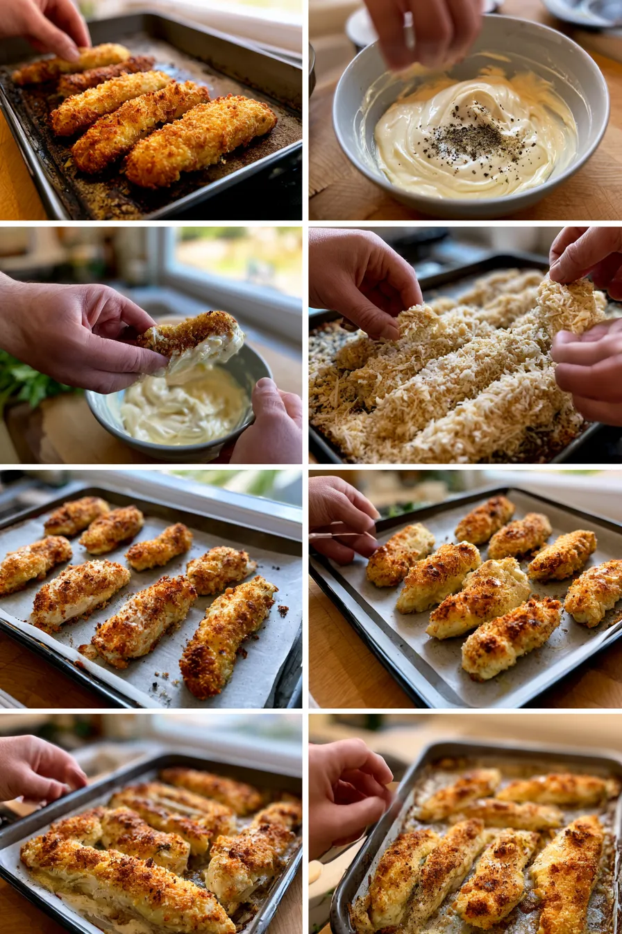 crack chicken tenders parmesan and mayo crusted chicken