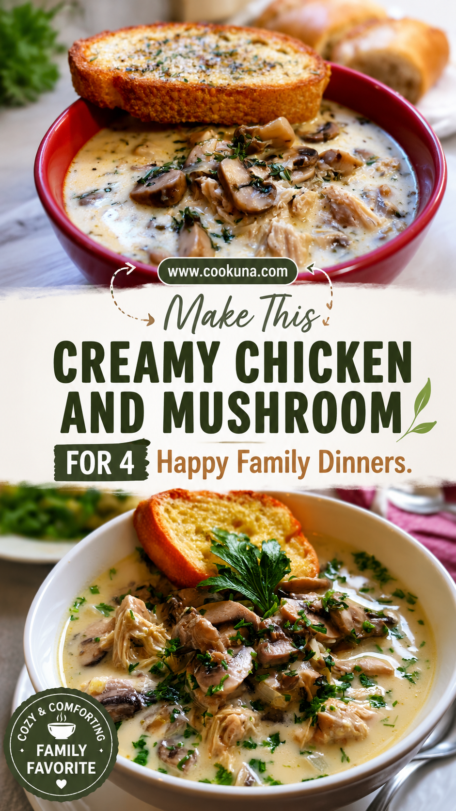 creamy chicken and mushroom soup