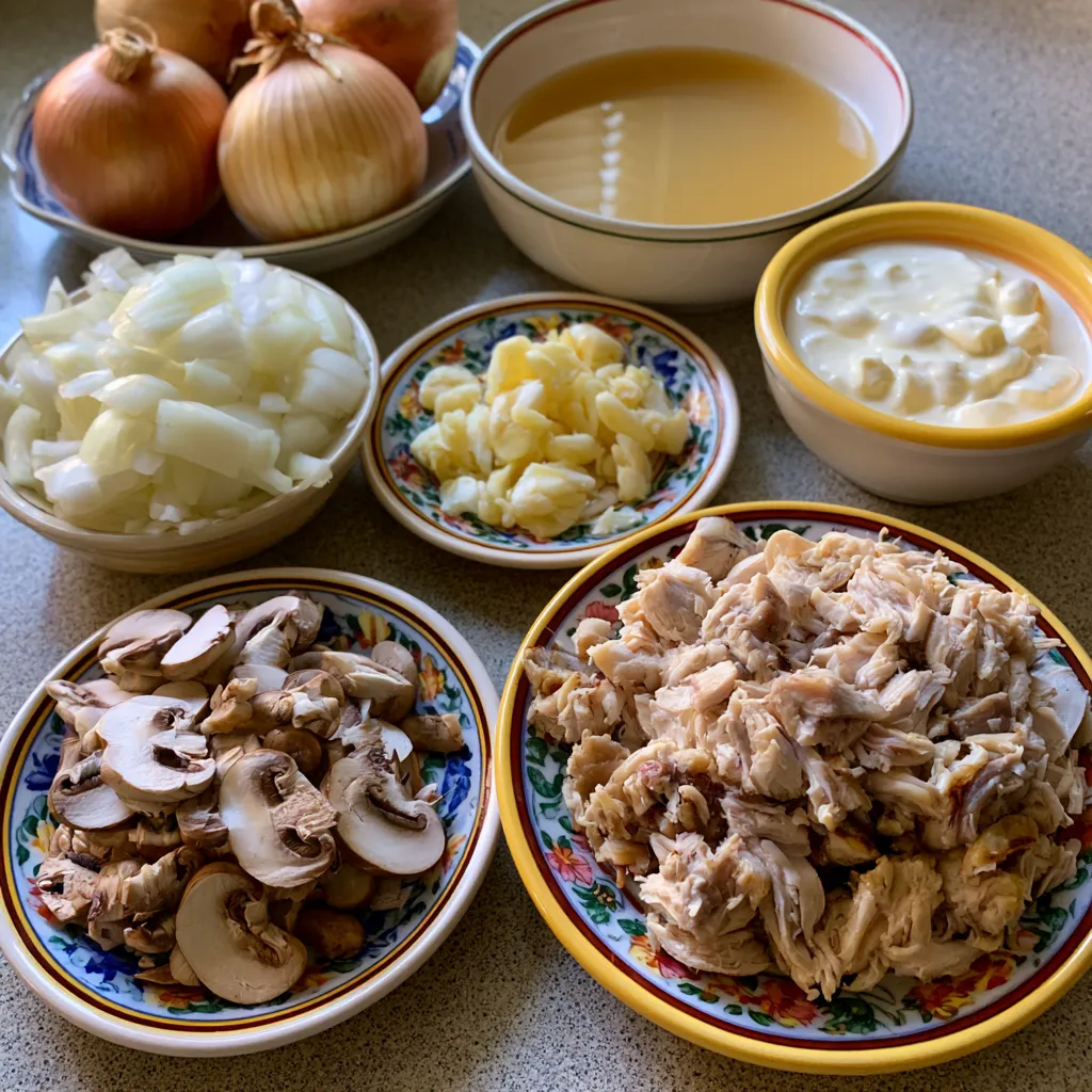 creamy chicken and mushroom soup