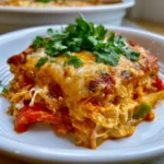 creamy chicken fajita casserole