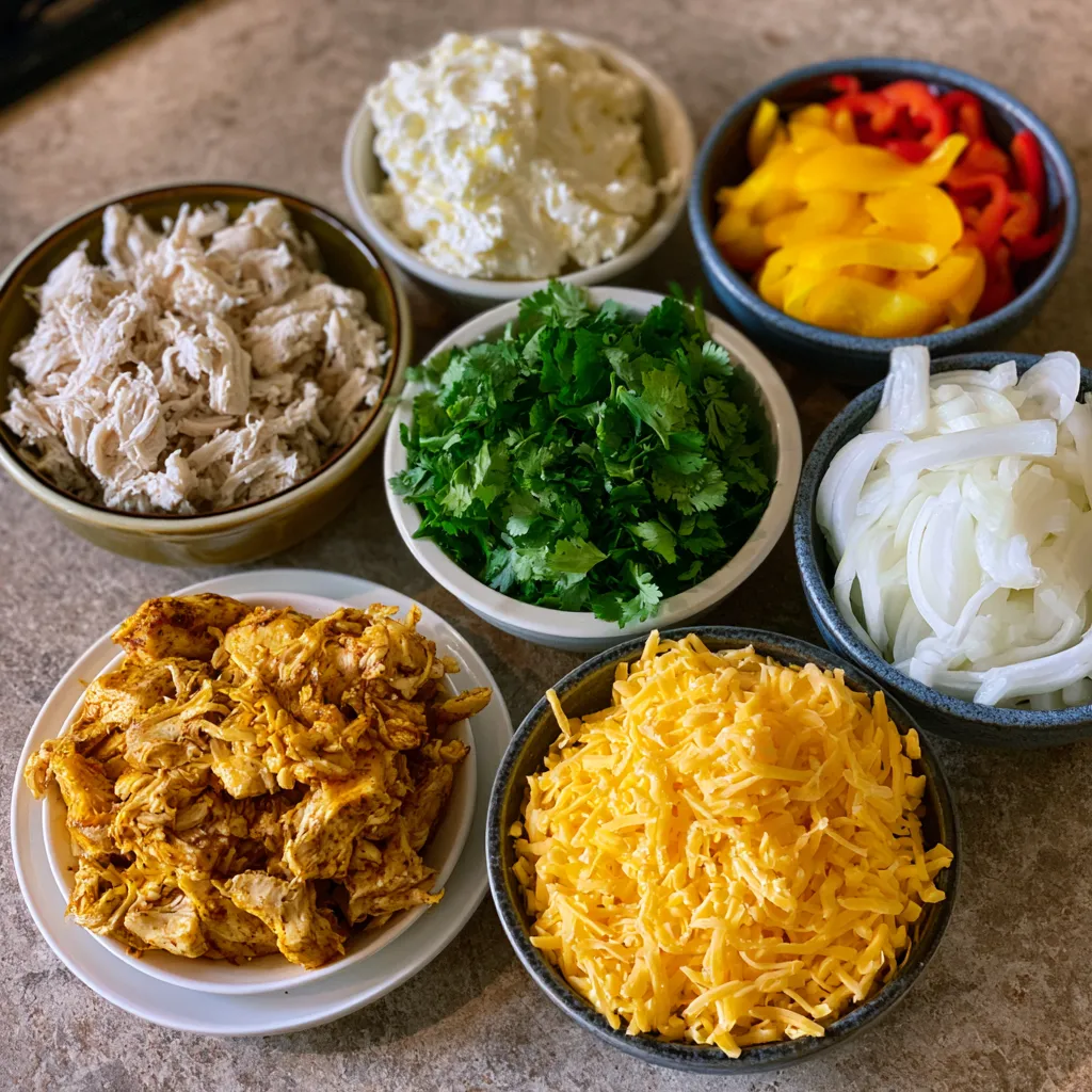 creamy chicken fajita casserole