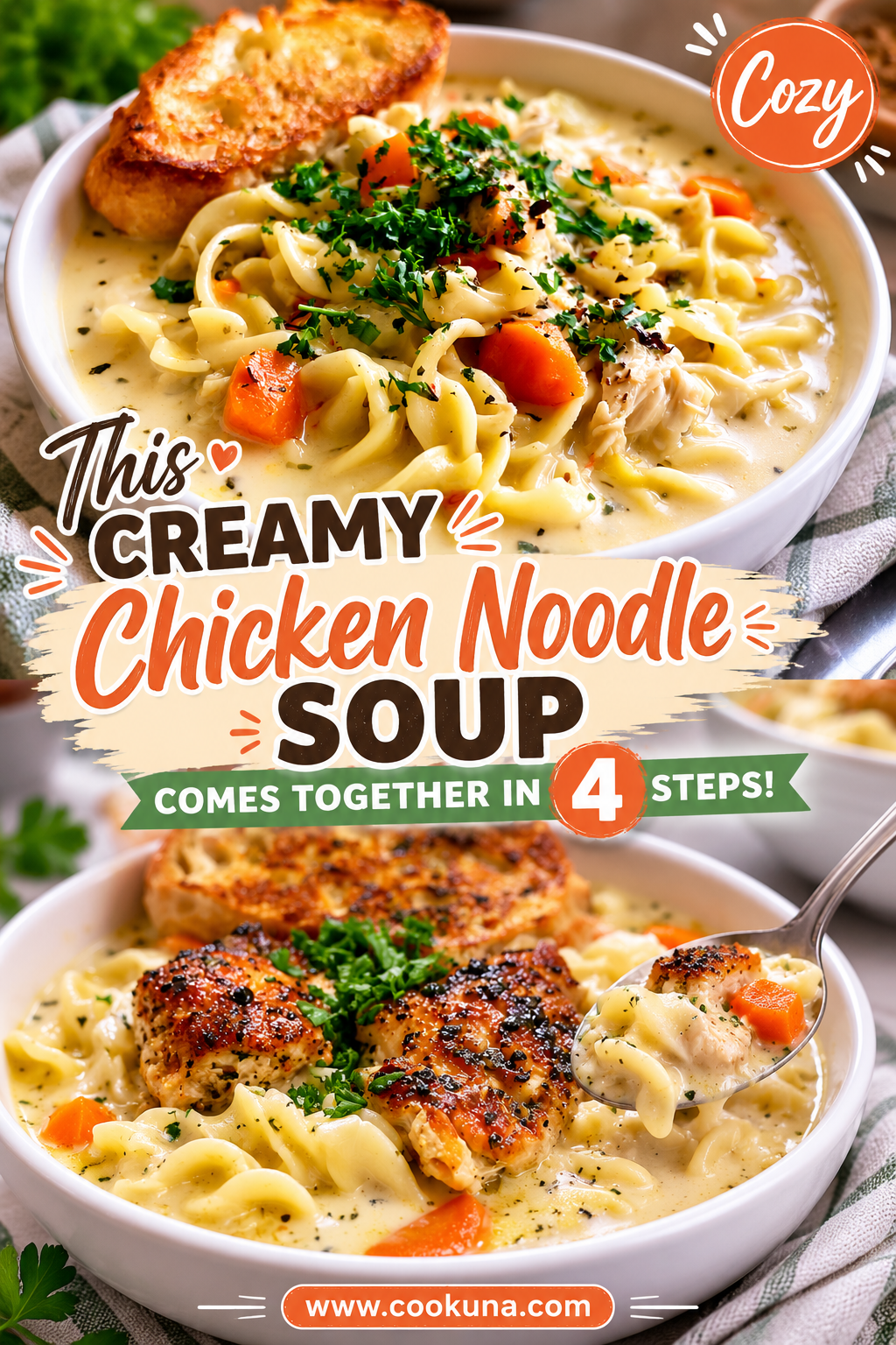 creamy chicken noodle soup