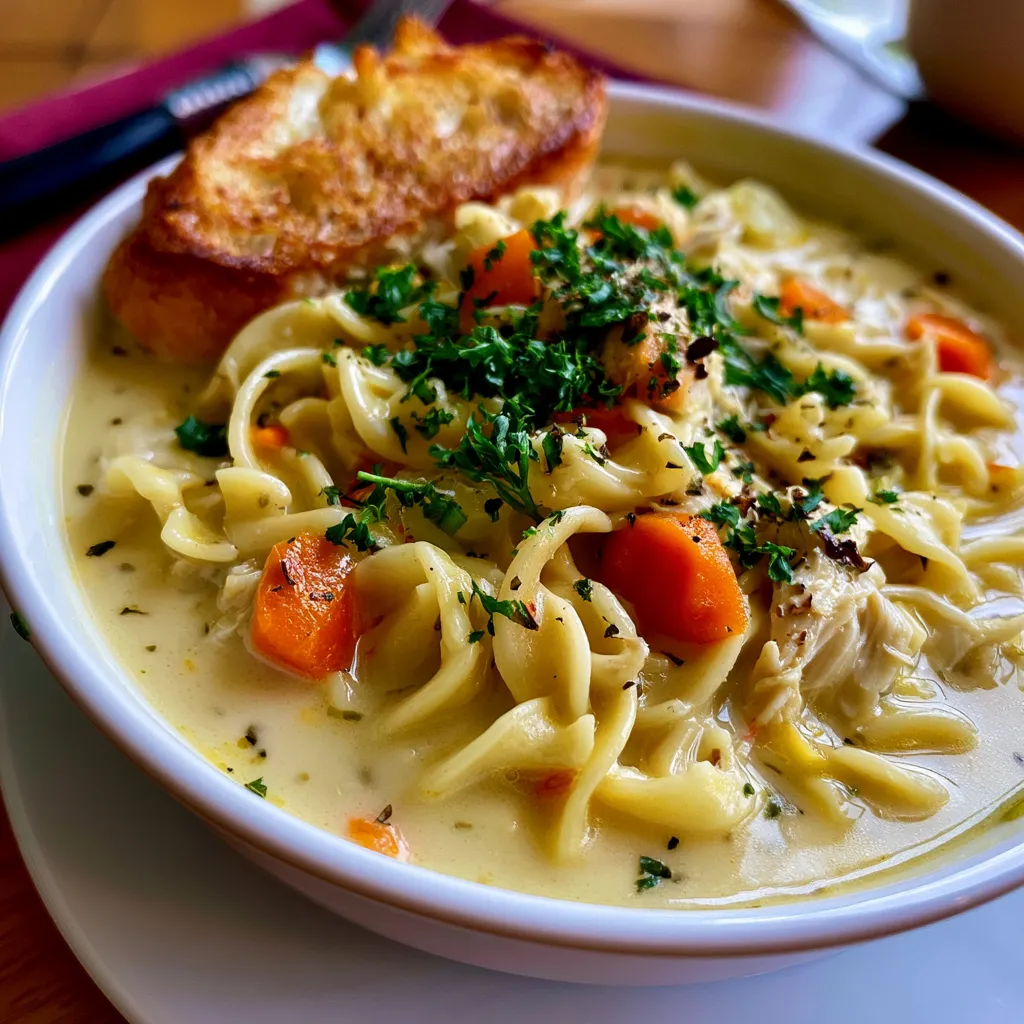 creamy chicken noodle soup