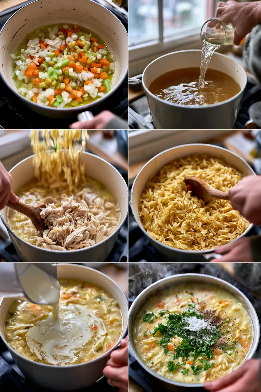 creamy chicken noodle soup