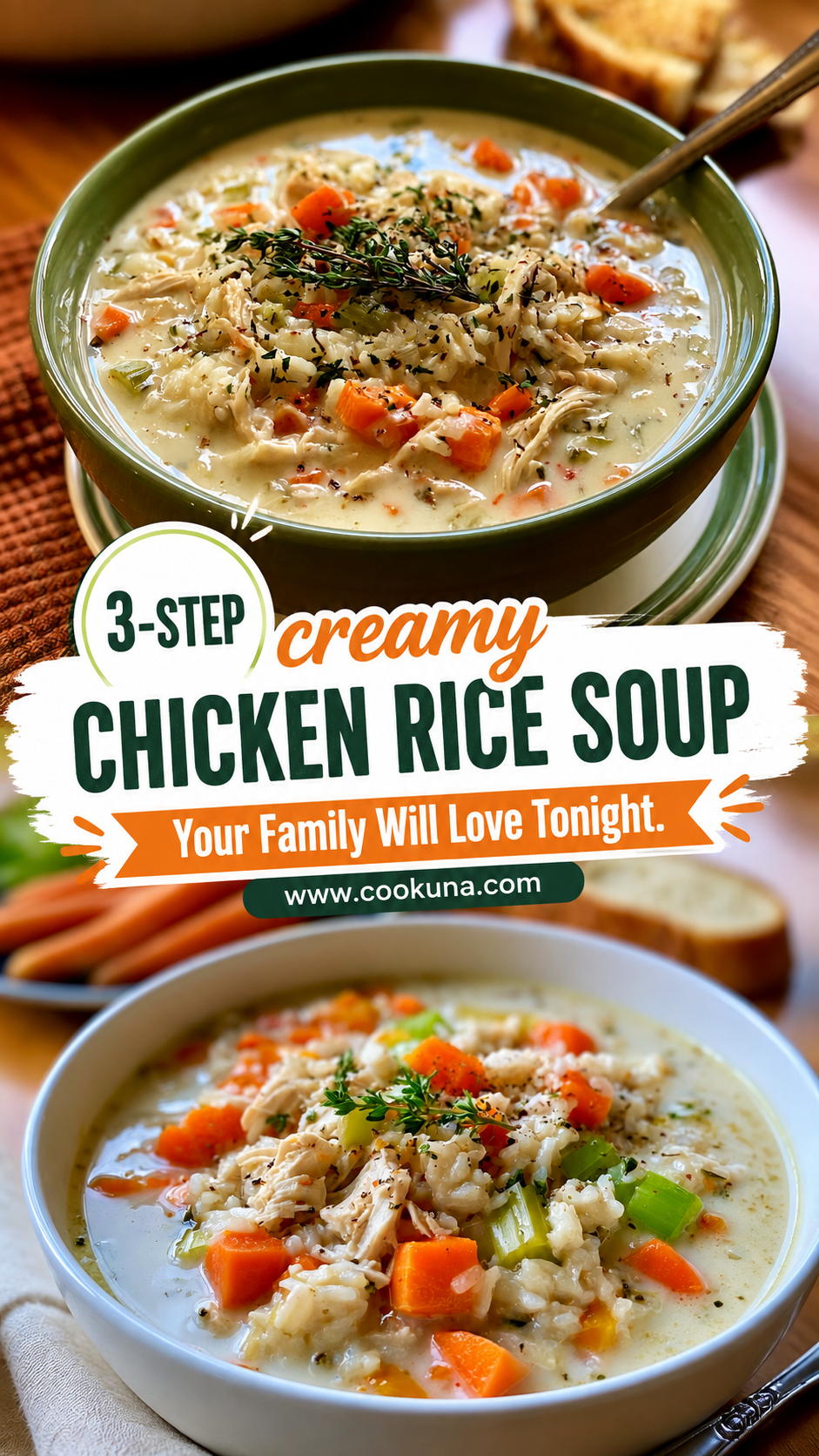 creamy chicken rice soup