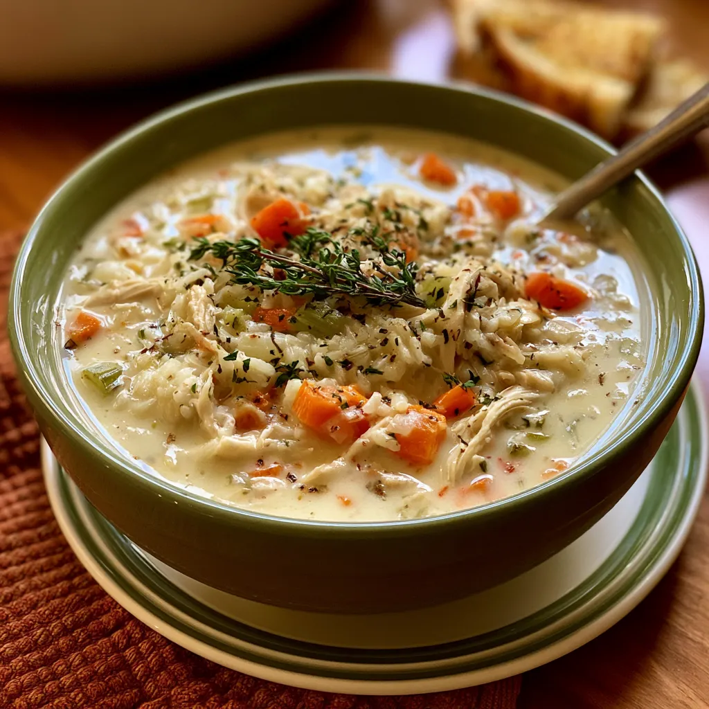 creamy chicken rice soup