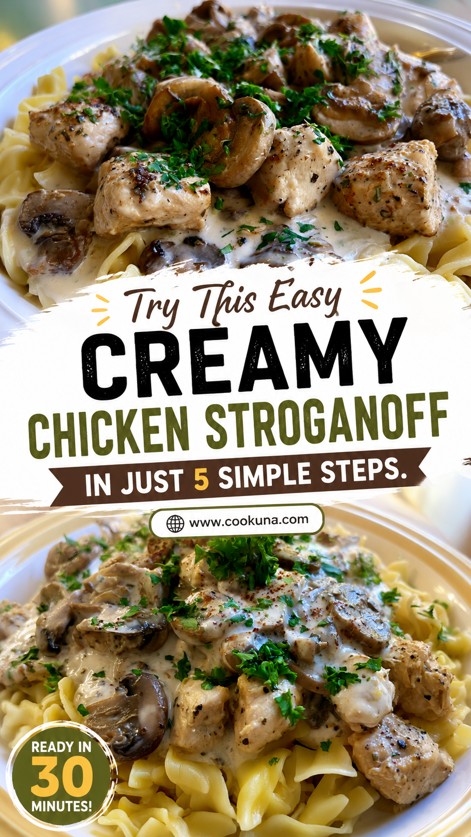 creamy chicken stroganoff