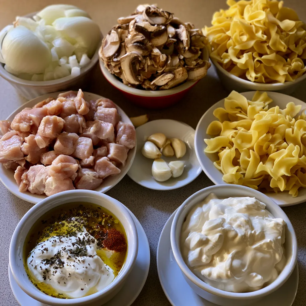 creamy chicken stroganoff