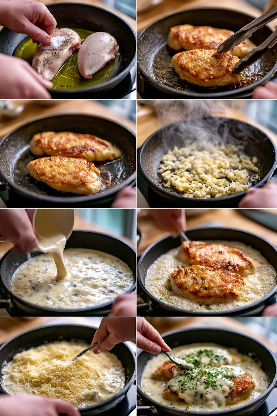 creamy garlic chicken