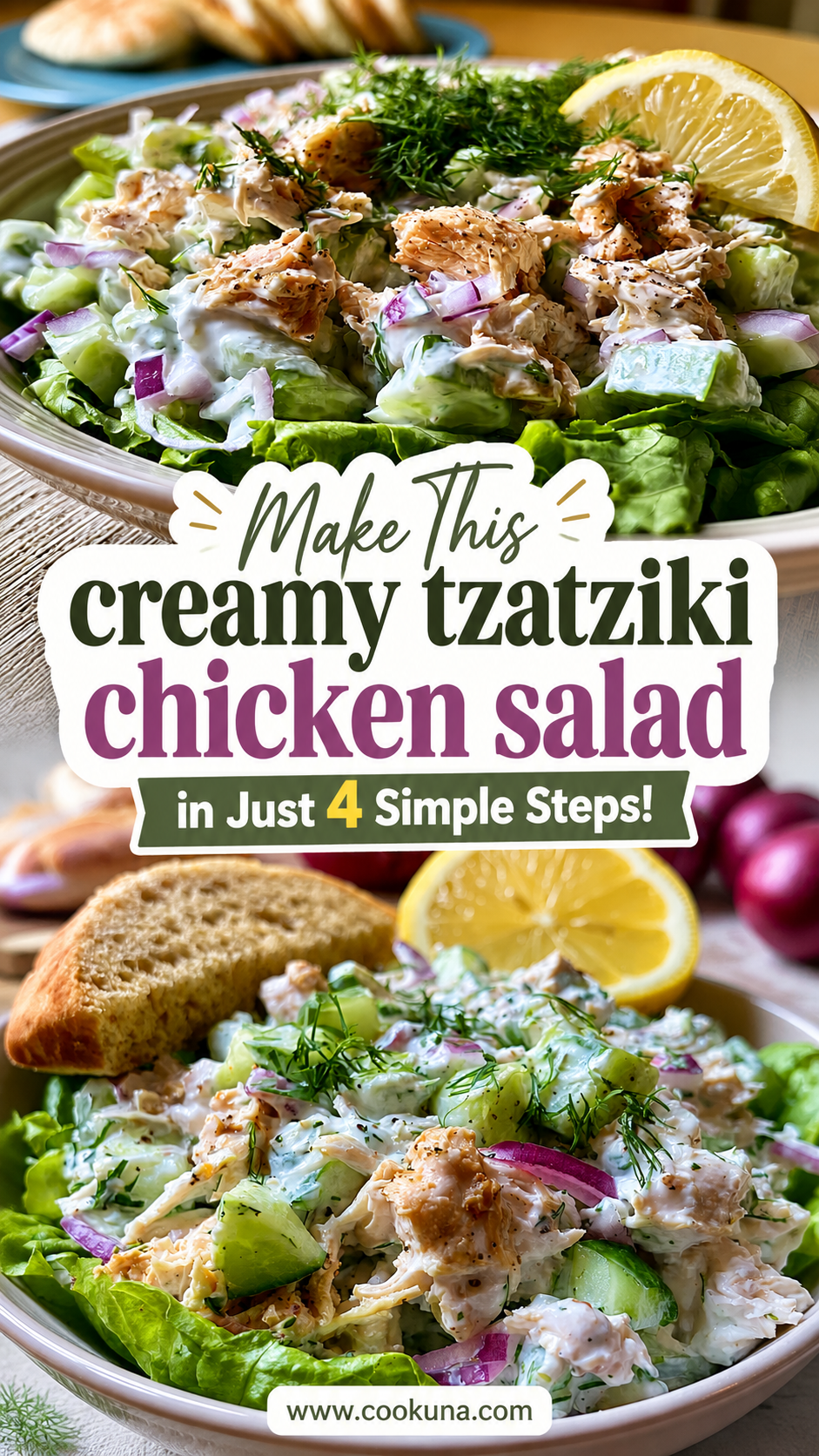 creamy tzatziki chicken salad