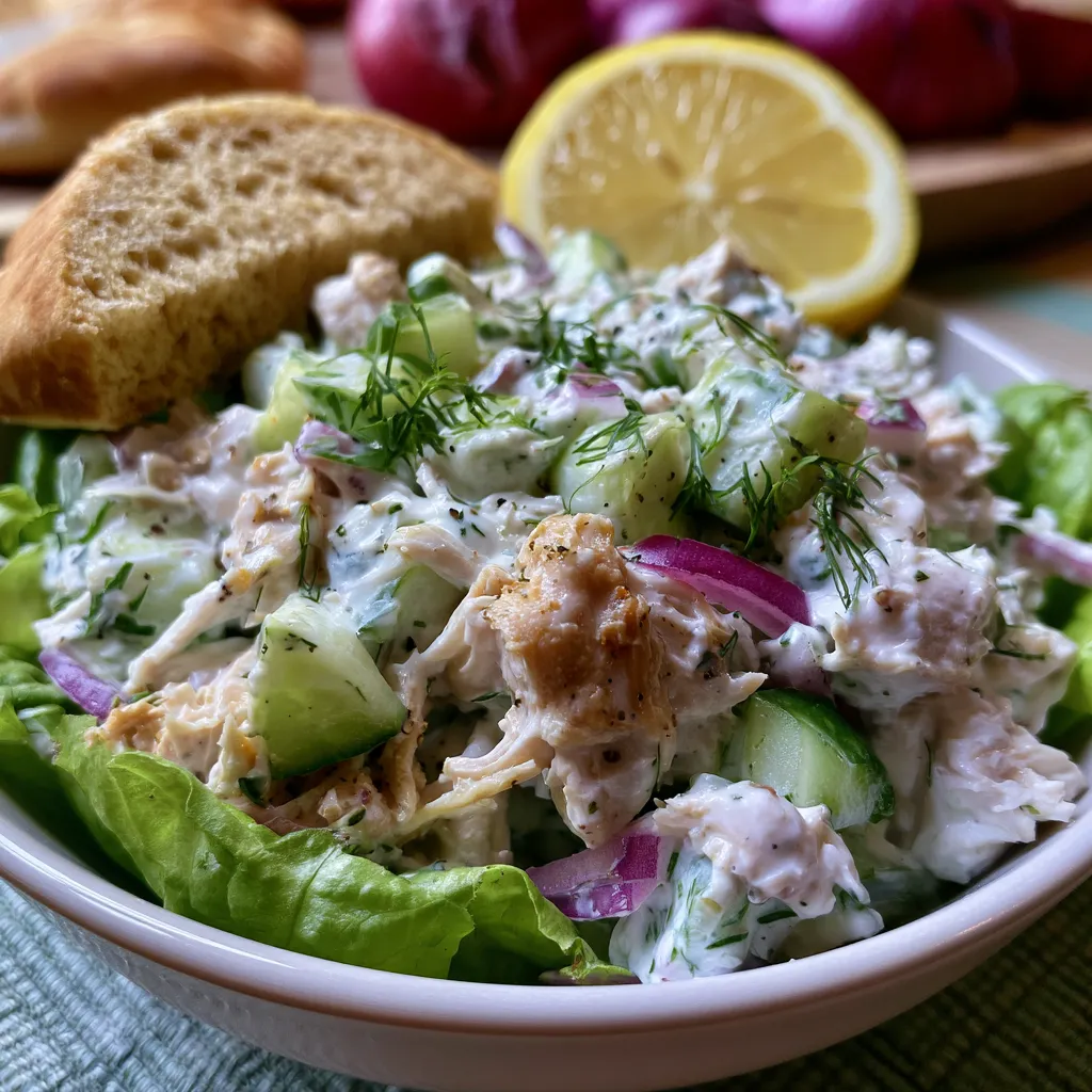 creamy tzatziki chicken salad
