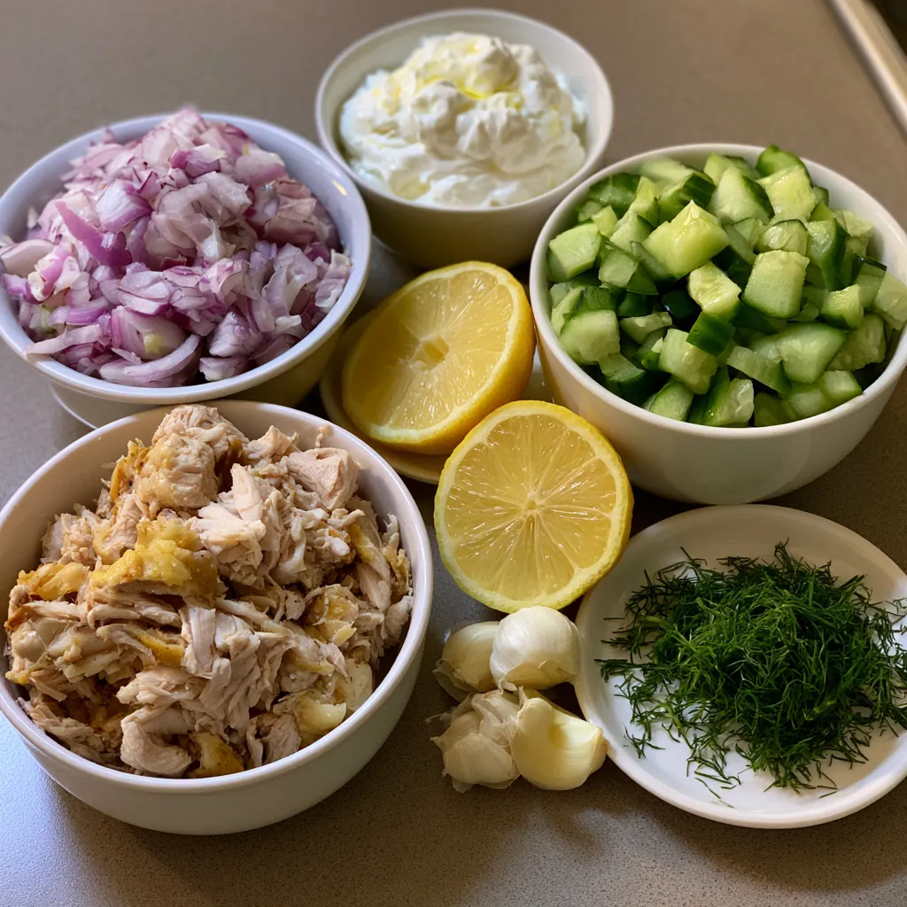 creamy tzatziki chicken salad