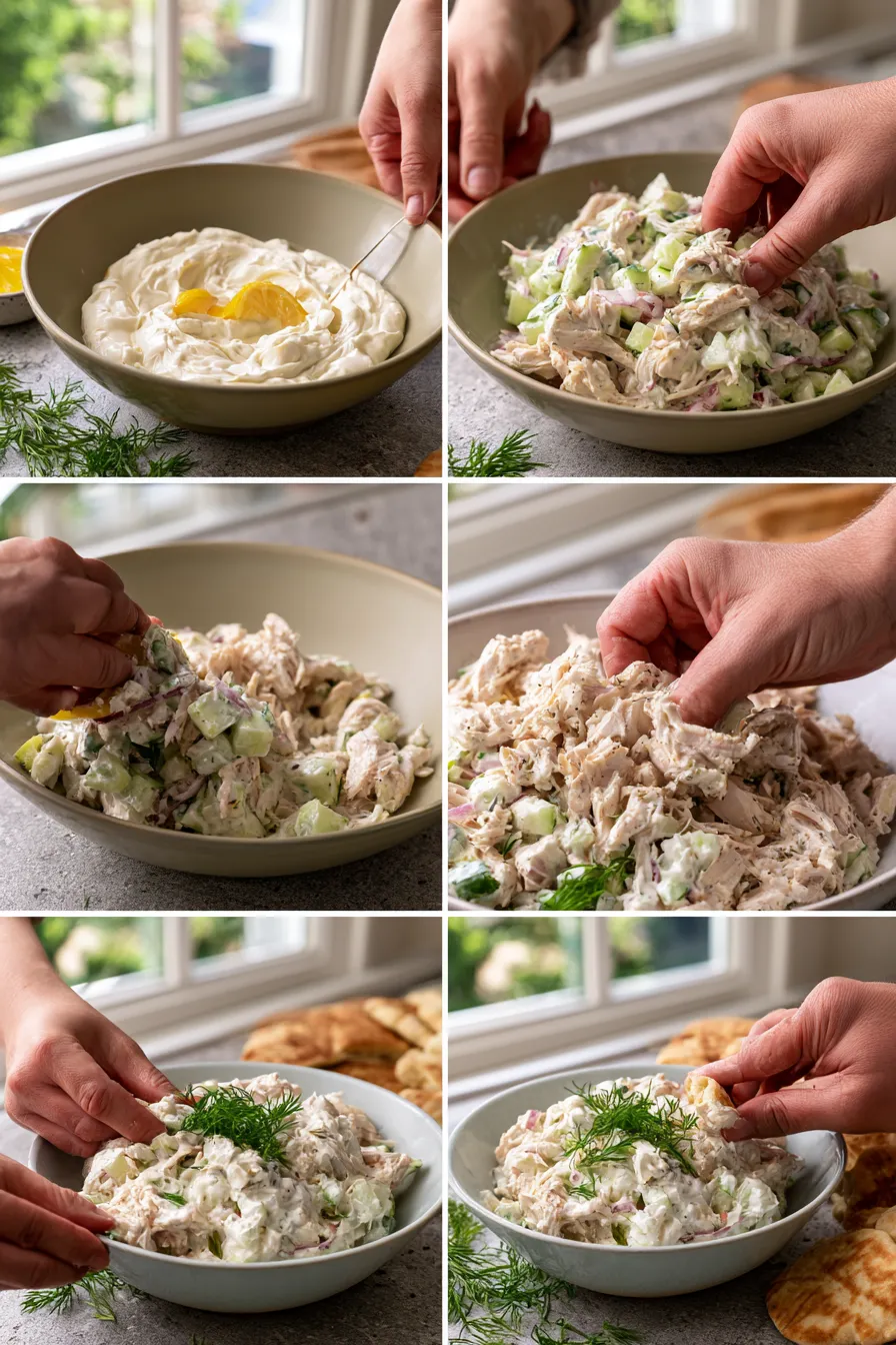creamy tzatziki chicken salad