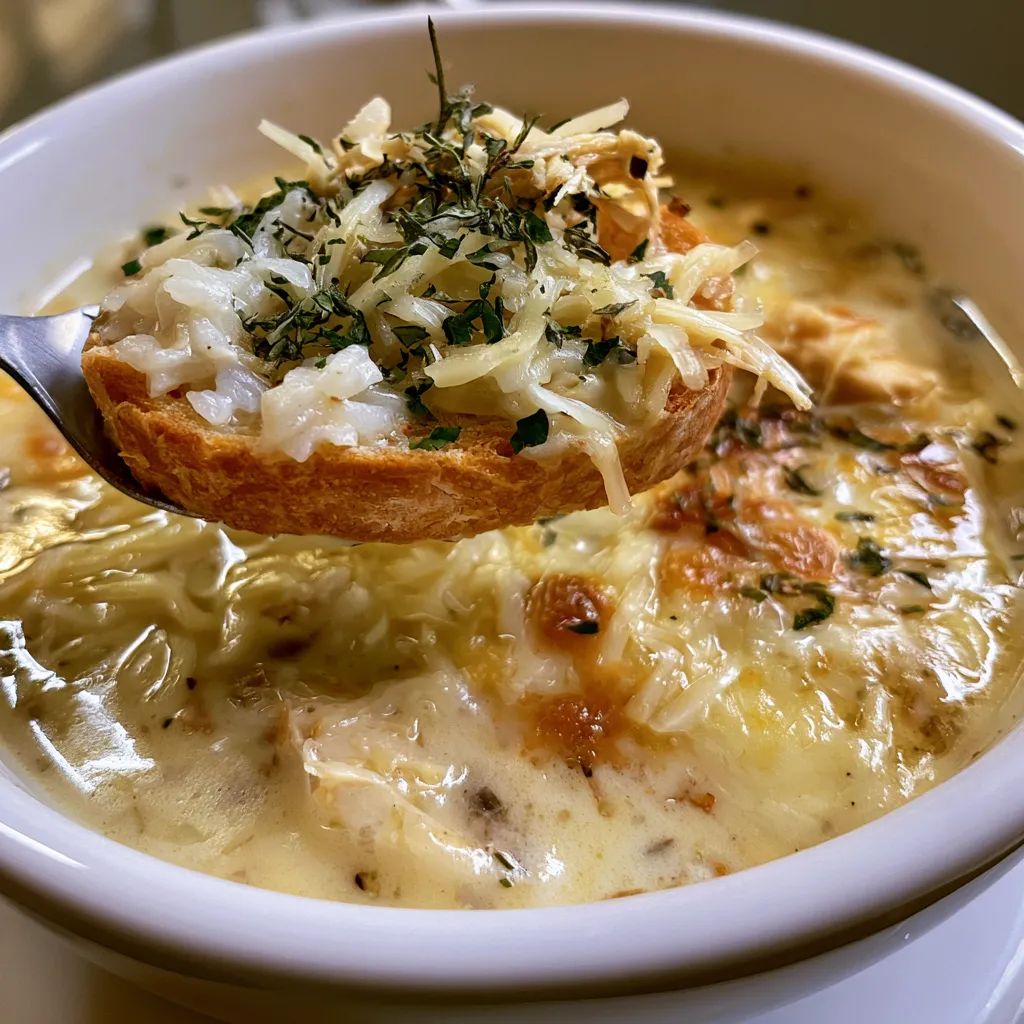 creamy white chicken rice soup
