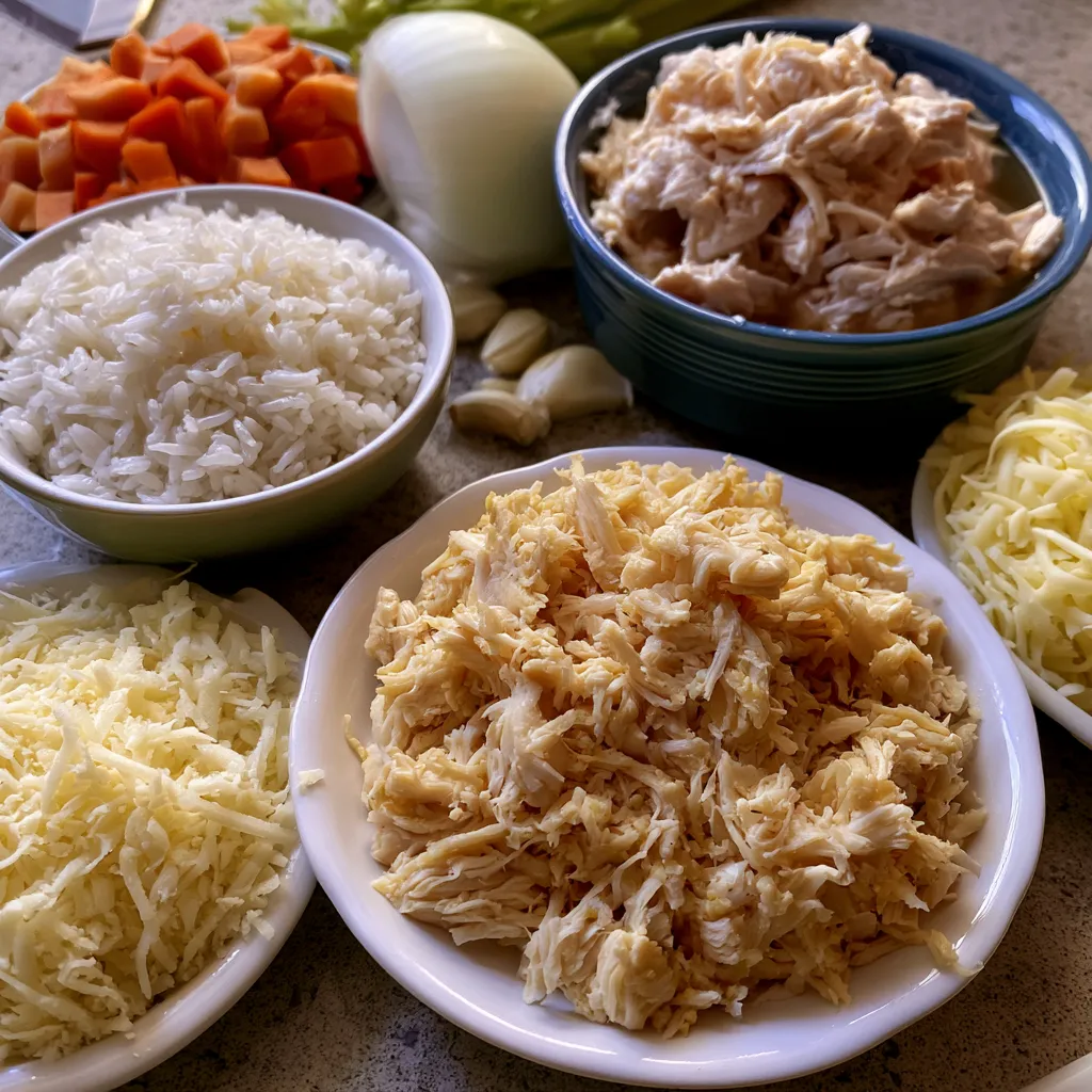 creamy white chicken rice soup