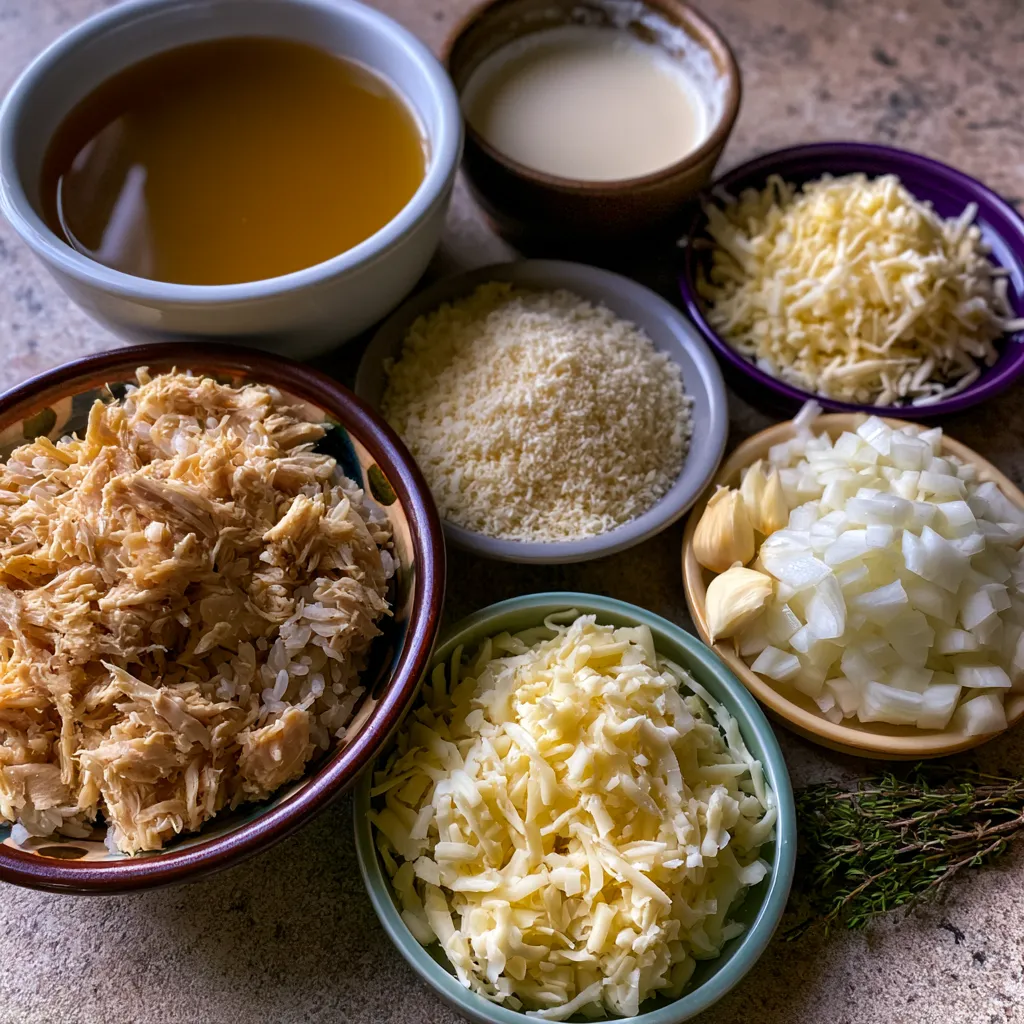 creamy white chicken rice soup