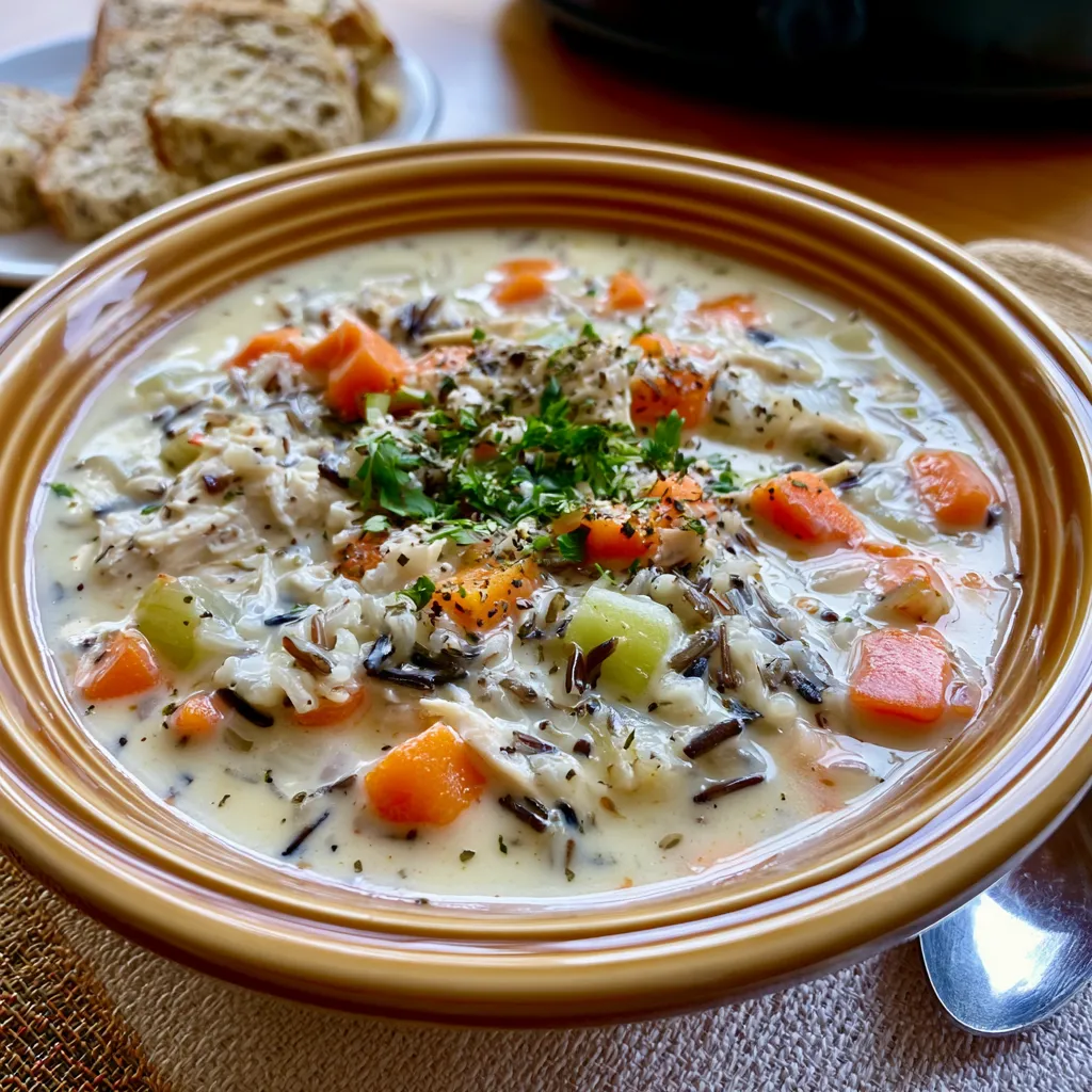 crockpot chicken wild rice soup