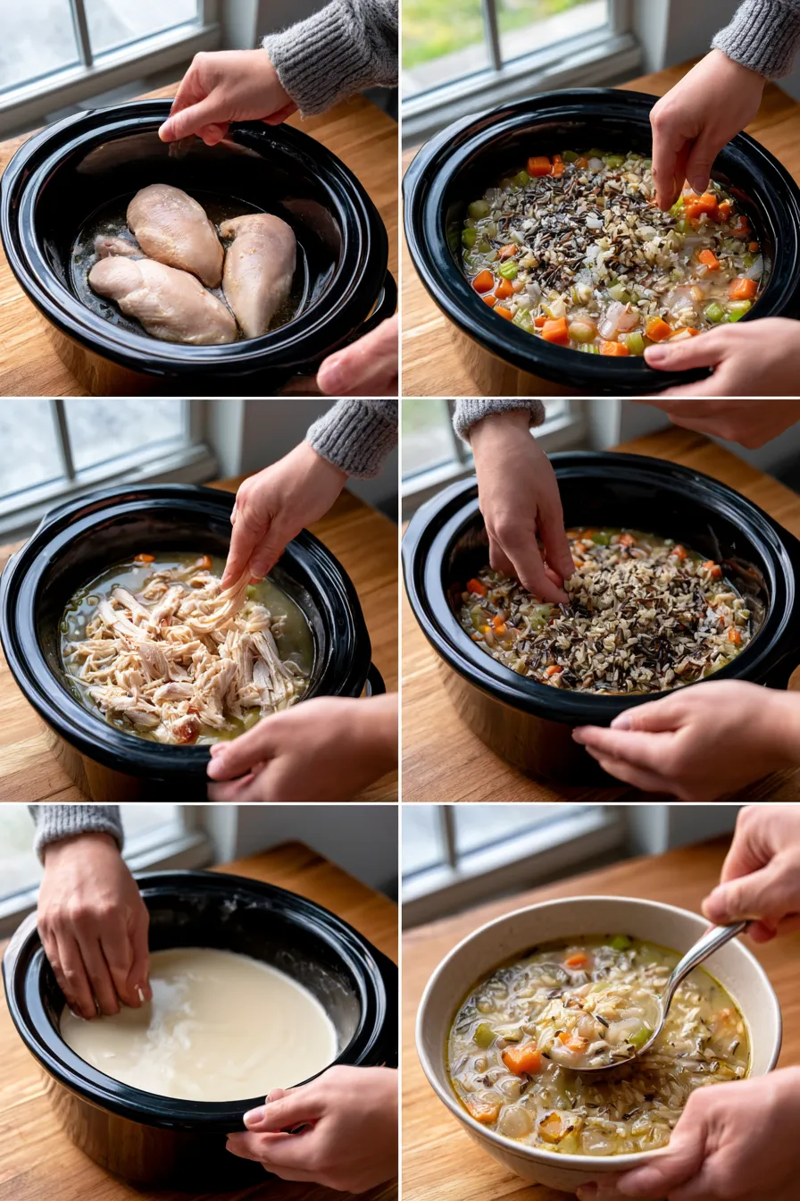 crockpot chicken wild rice soup
