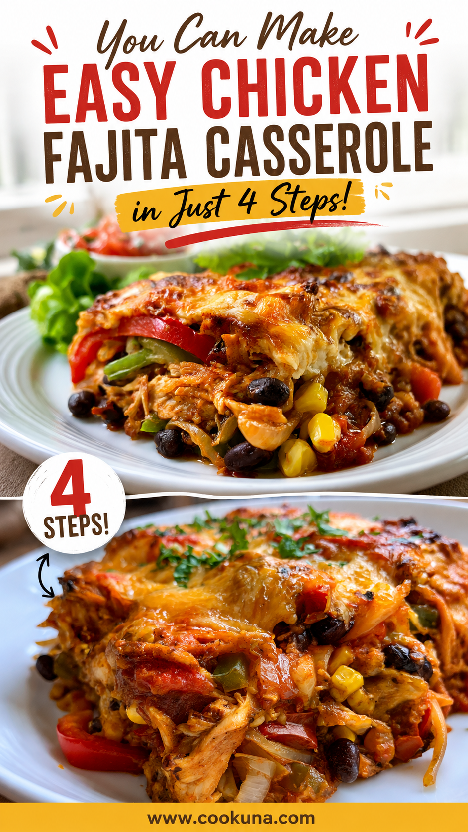 easy chicken fajita casserole