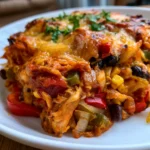 easy chicken fajita casserole