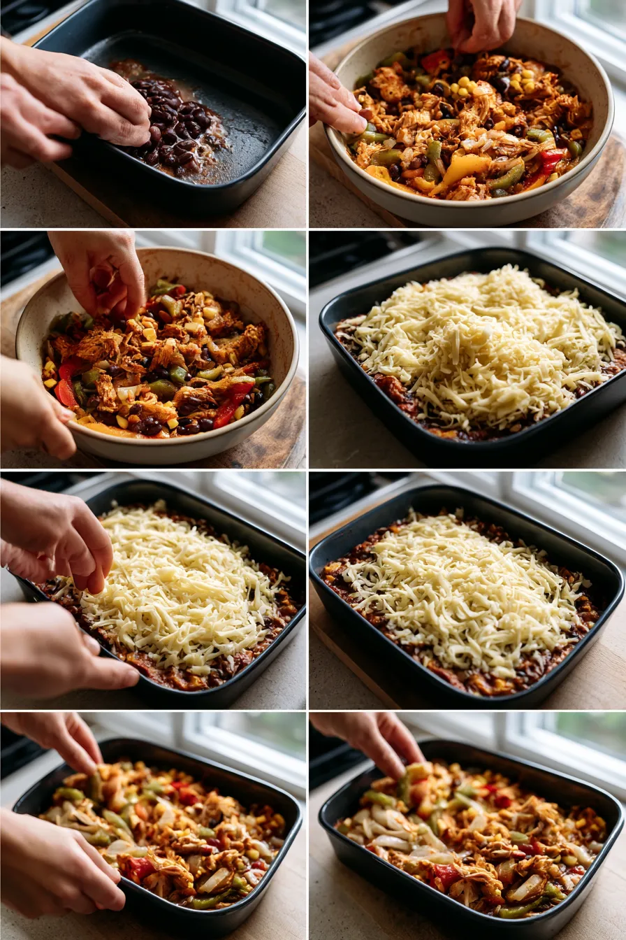 easy chicken fajita casserole