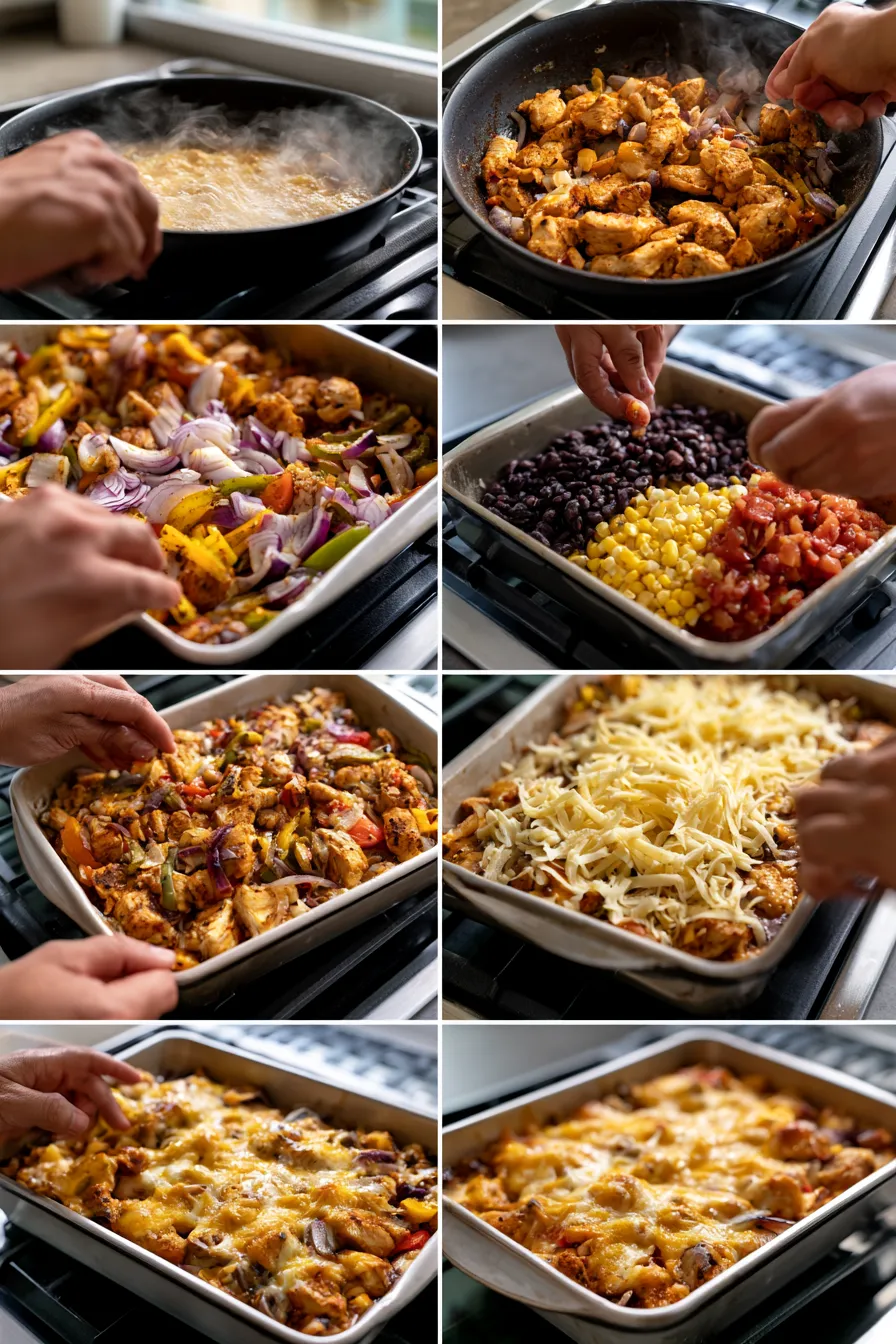 fajita chicken casserole