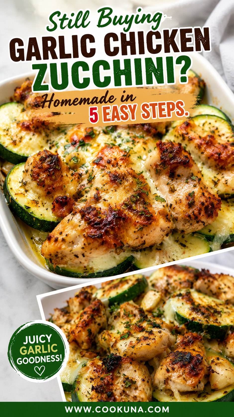 garlic chicken zucchini bake