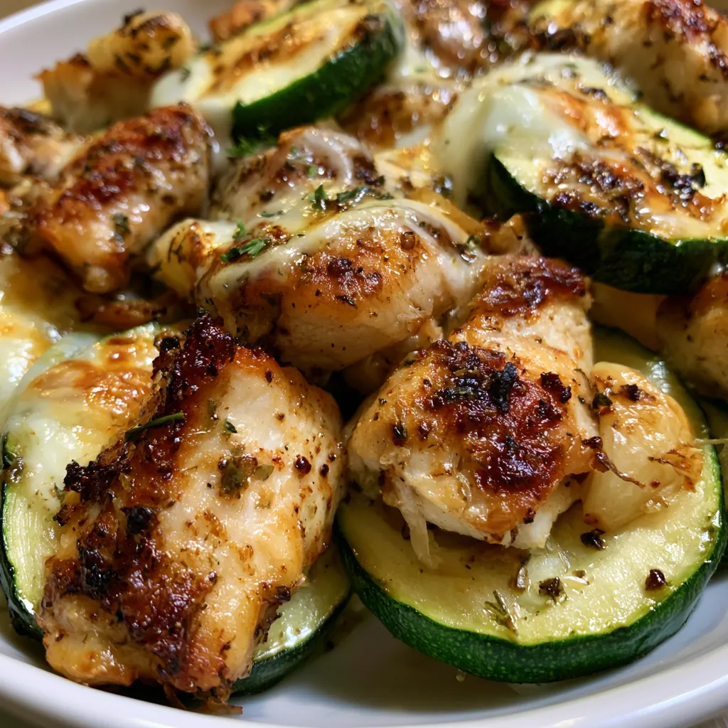 garlic chicken zucchini bake