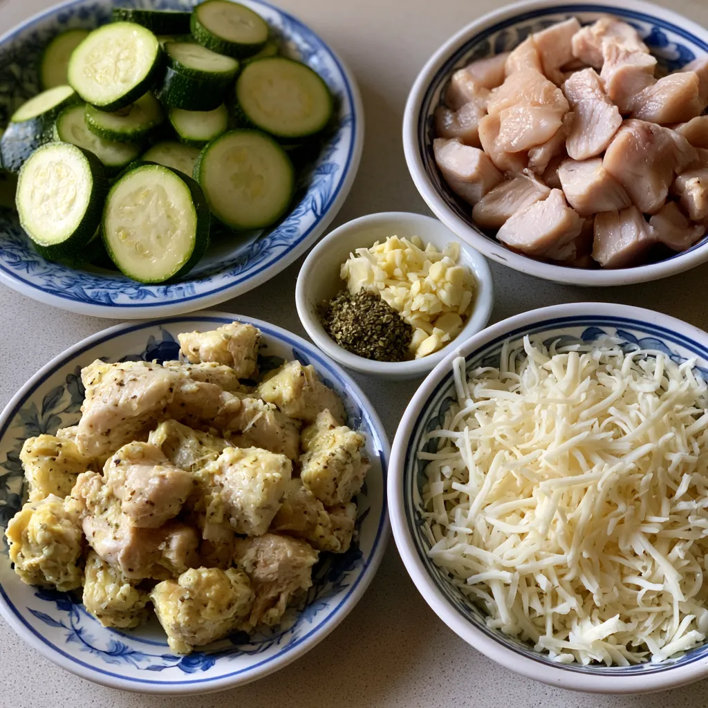 garlic chicken zucchini bake