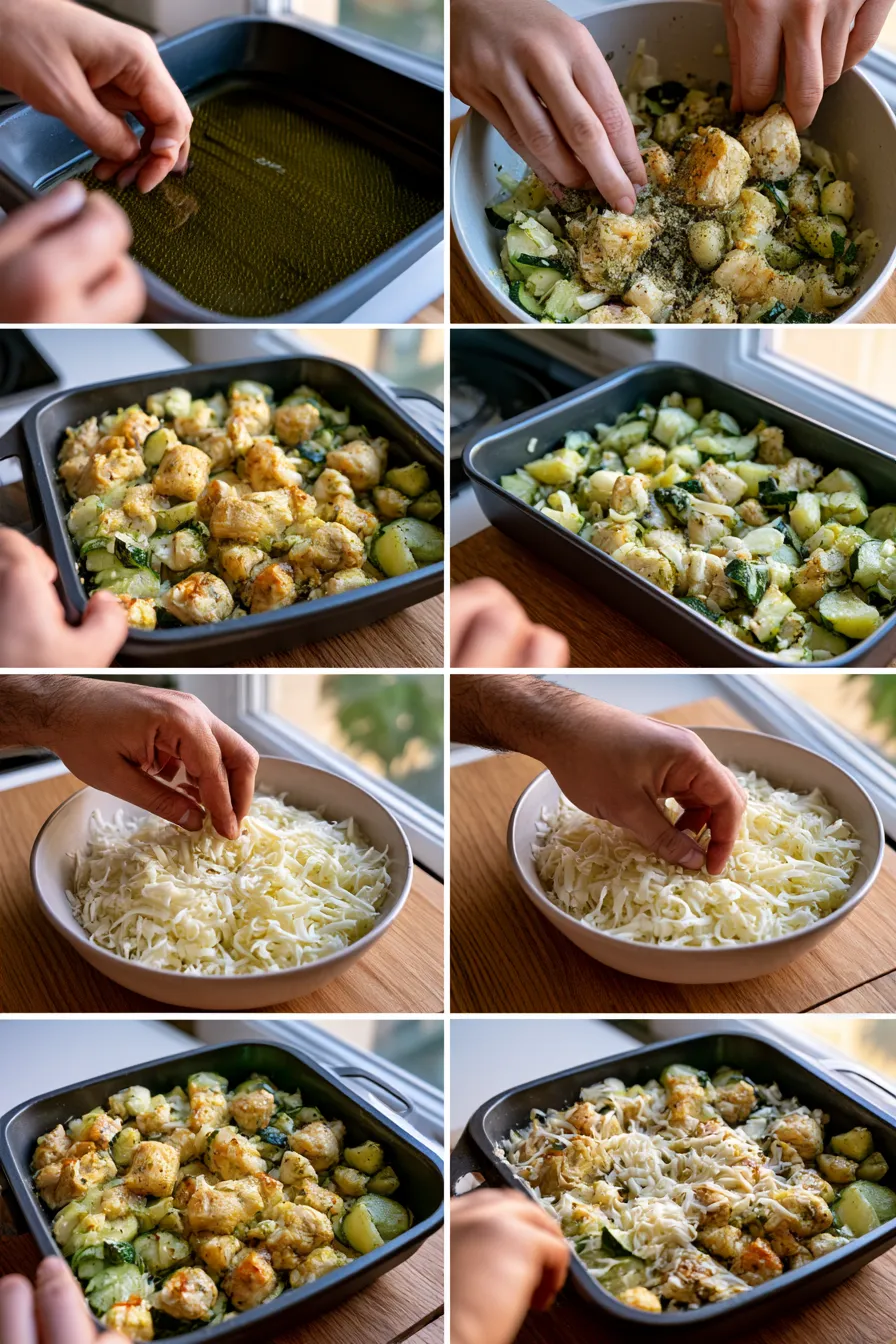 garlic chicken zucchini bake