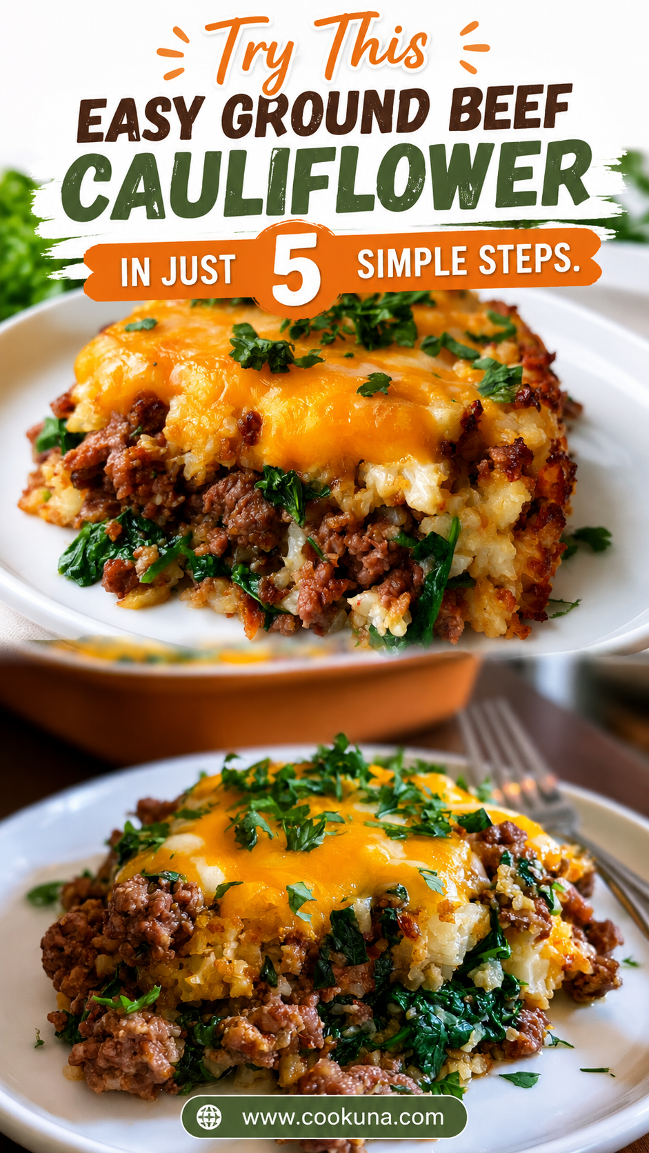 ground beef cauliflower rice casserole