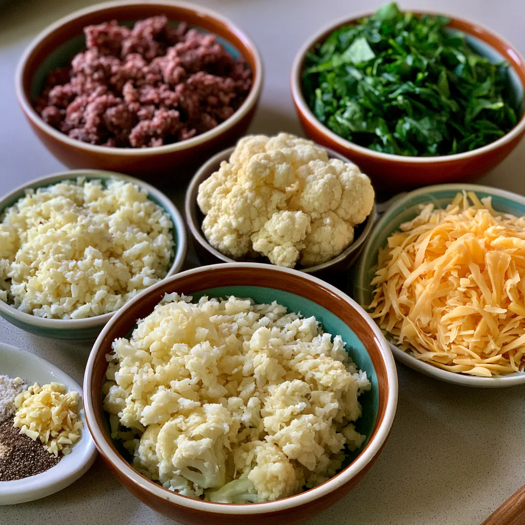 ground beef cauliflower rice casserole