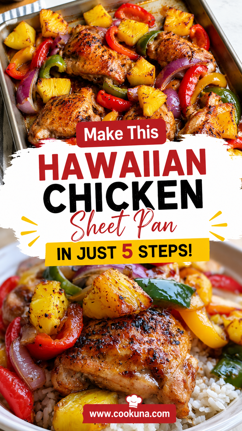 hawaiian chicken sheet pan