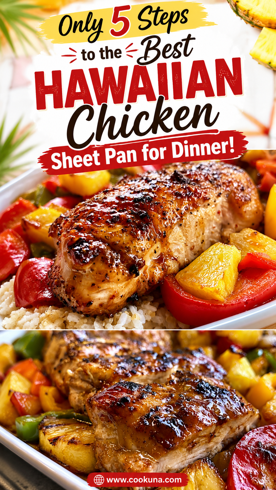 hawaiian chicken sheet pan