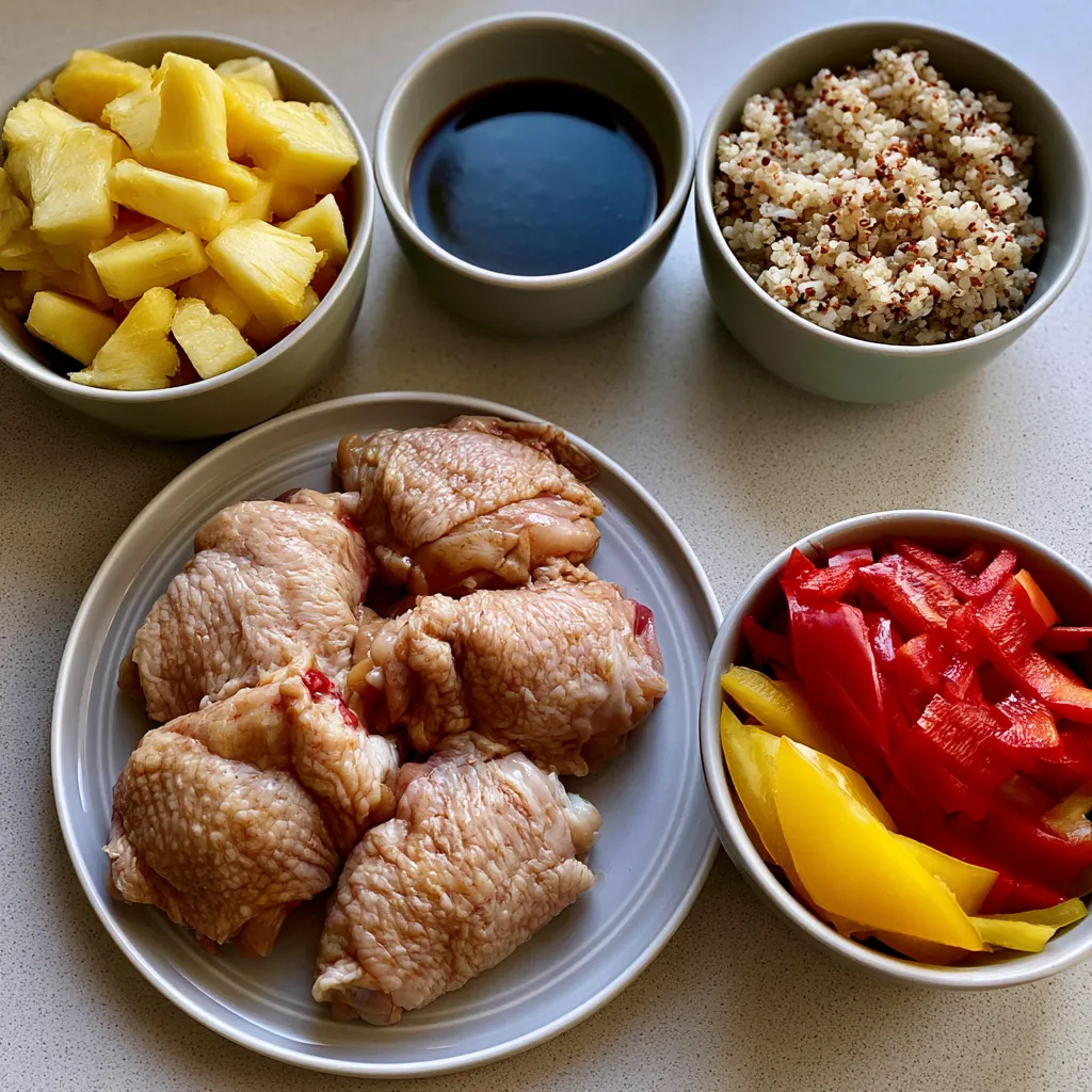 hawaiian chicken sheet pan