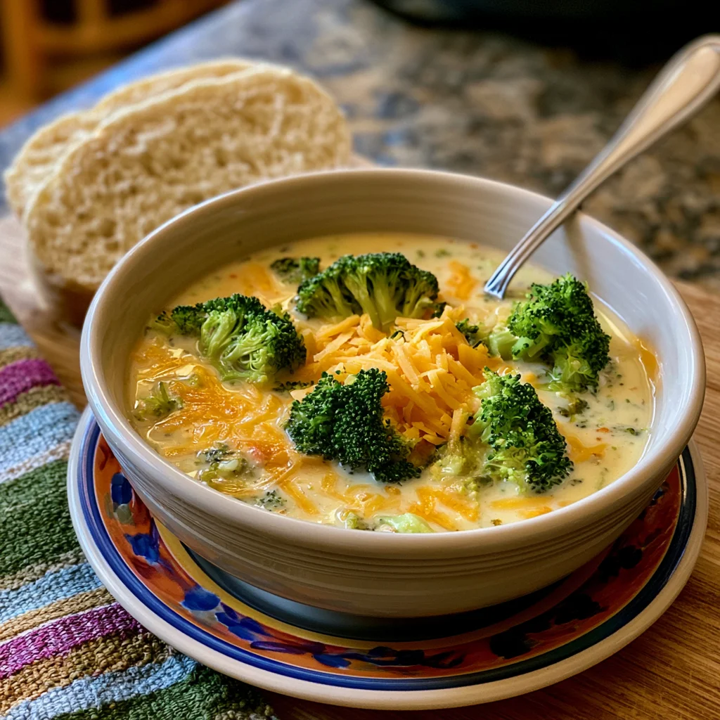 high protein broccoli cheddar soup
