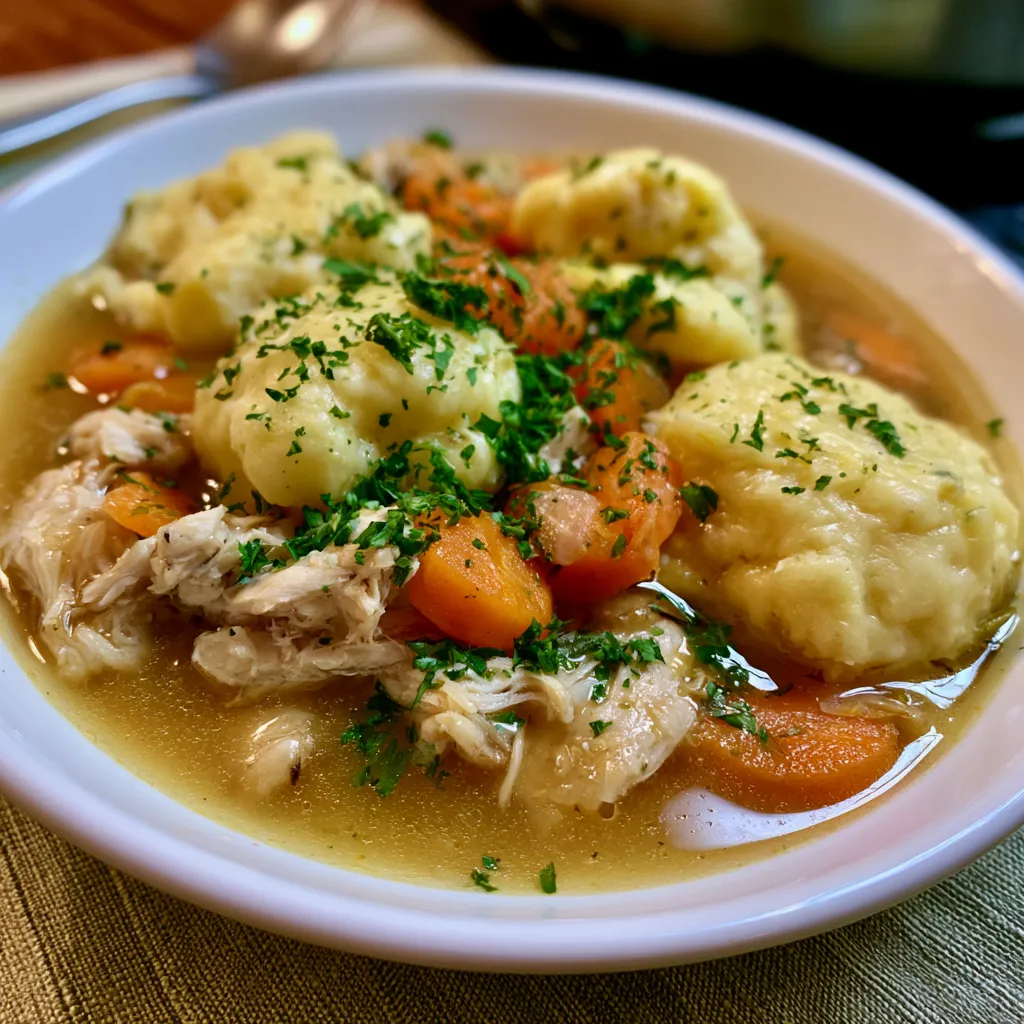 homemade chicken and dumplings